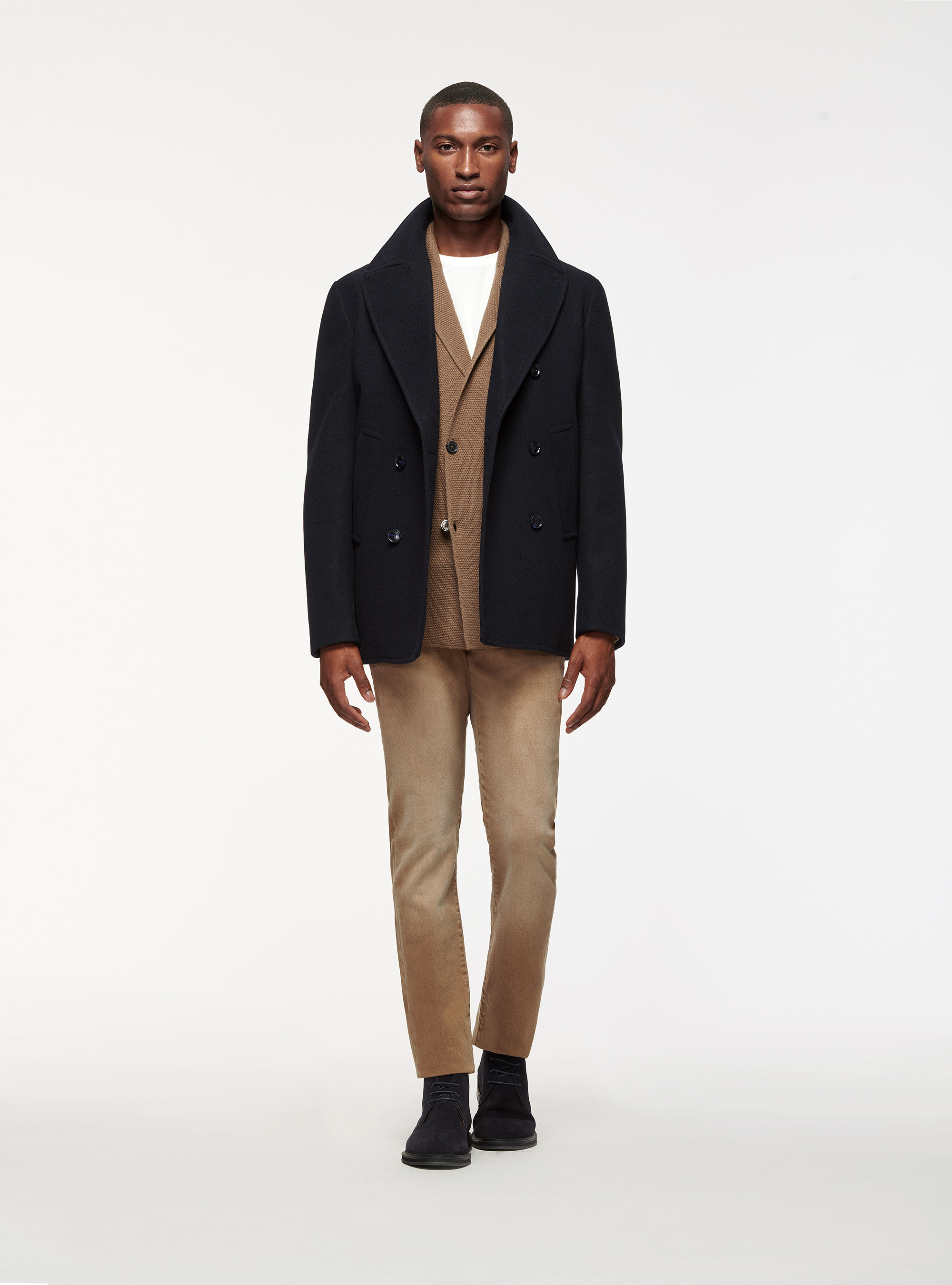 Cárdigan de pura lana merina, BARRO