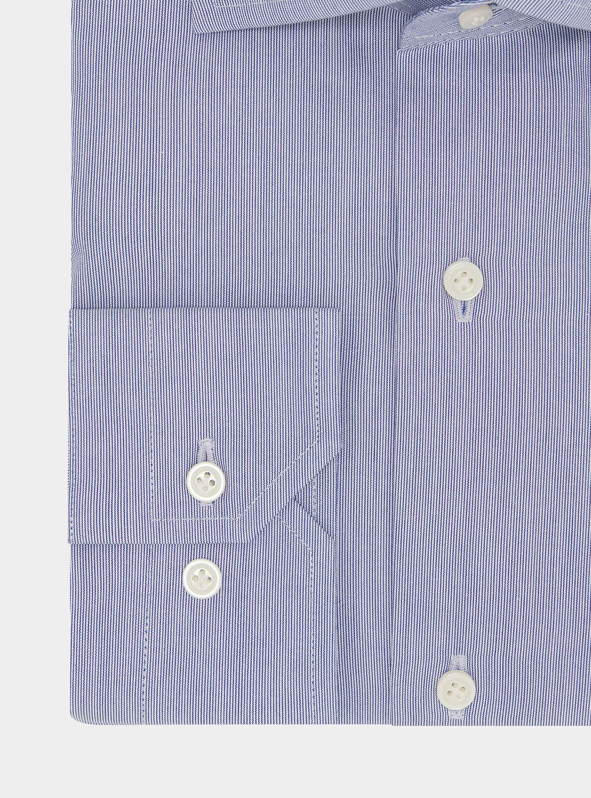 Camicia millerighe in cotone, BLU