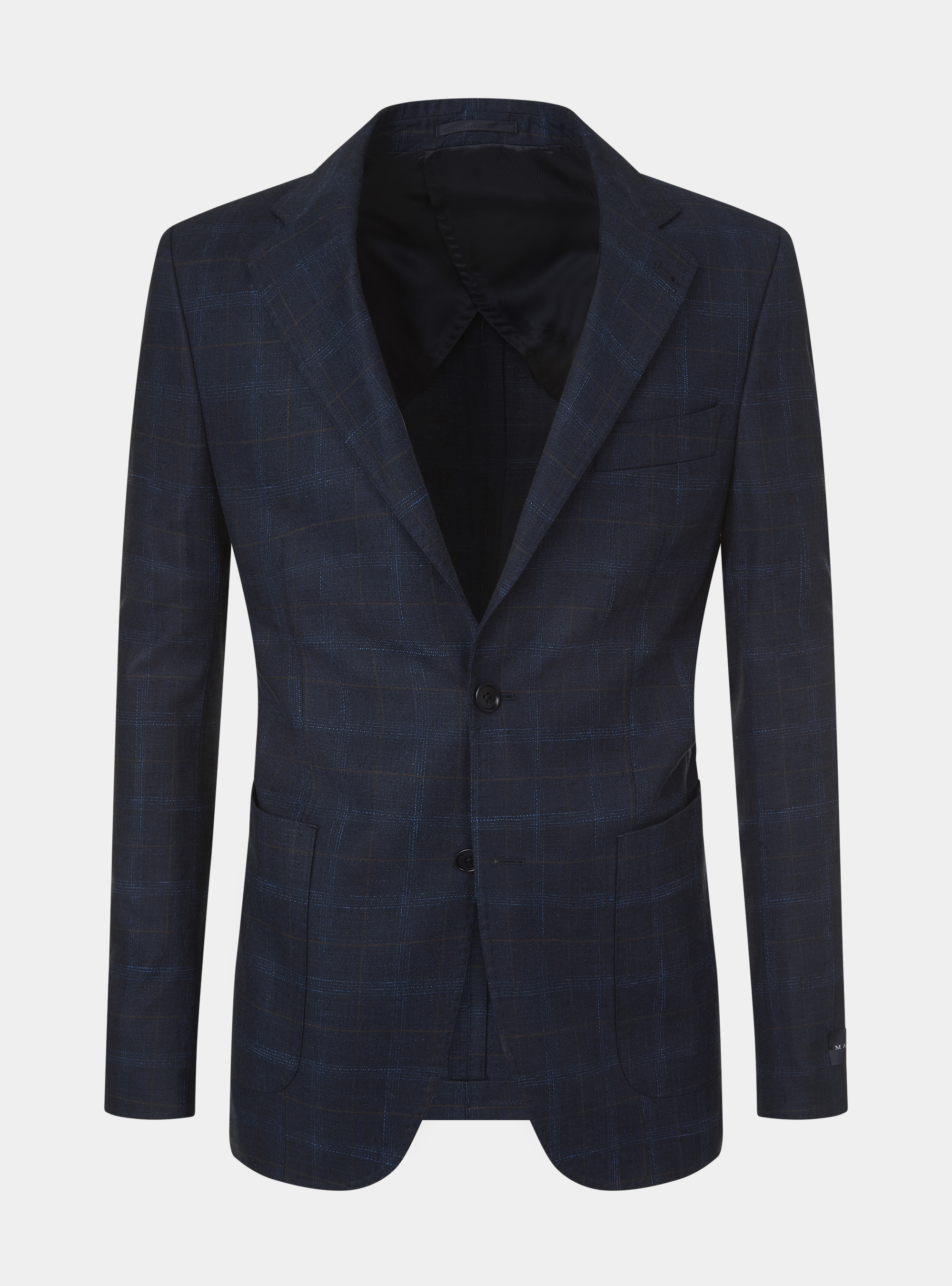 Giacca per abito in lana cotone e lino Marlane, BLU NAVY