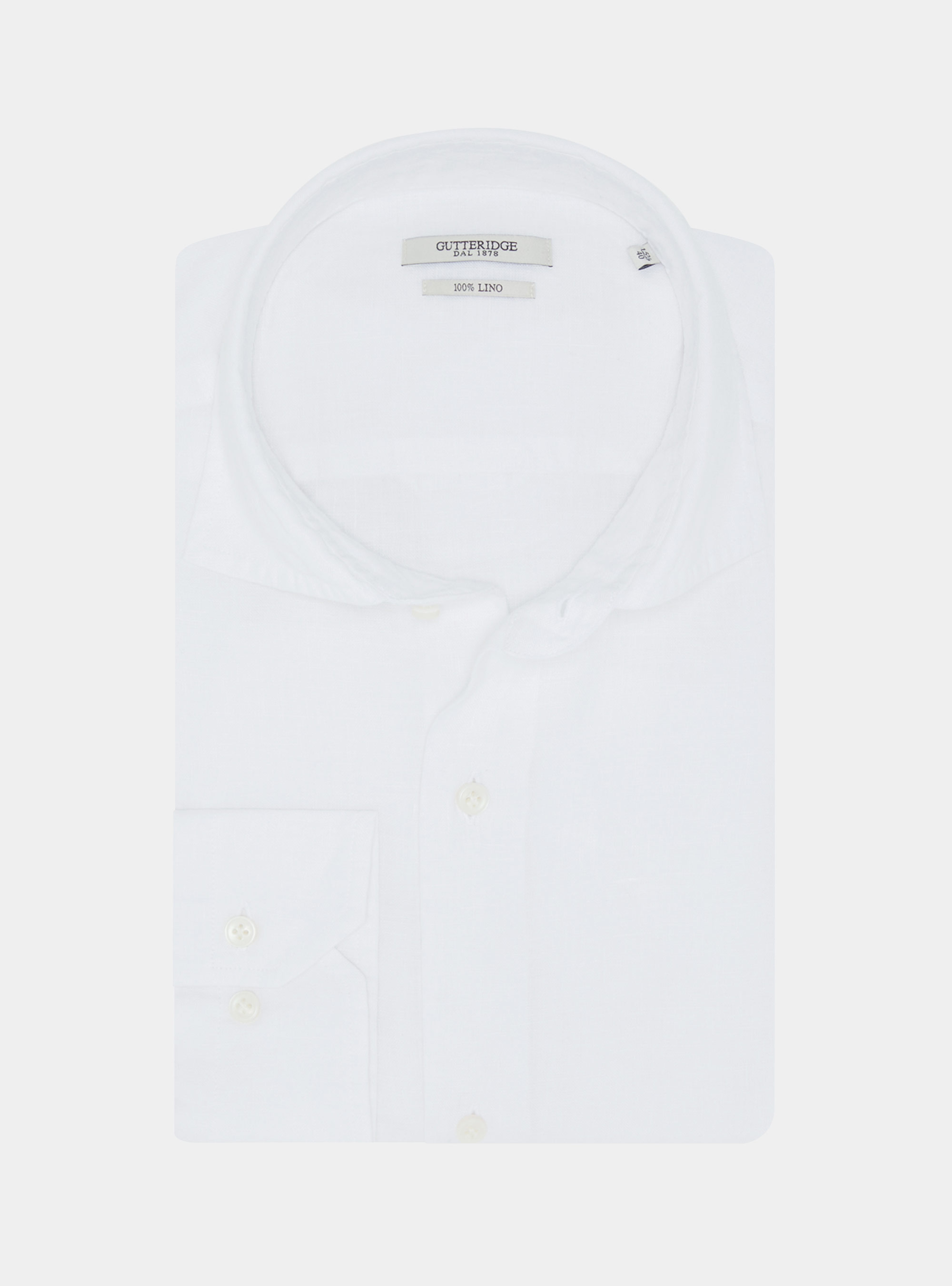 Camicia in puro lino, BIANCO