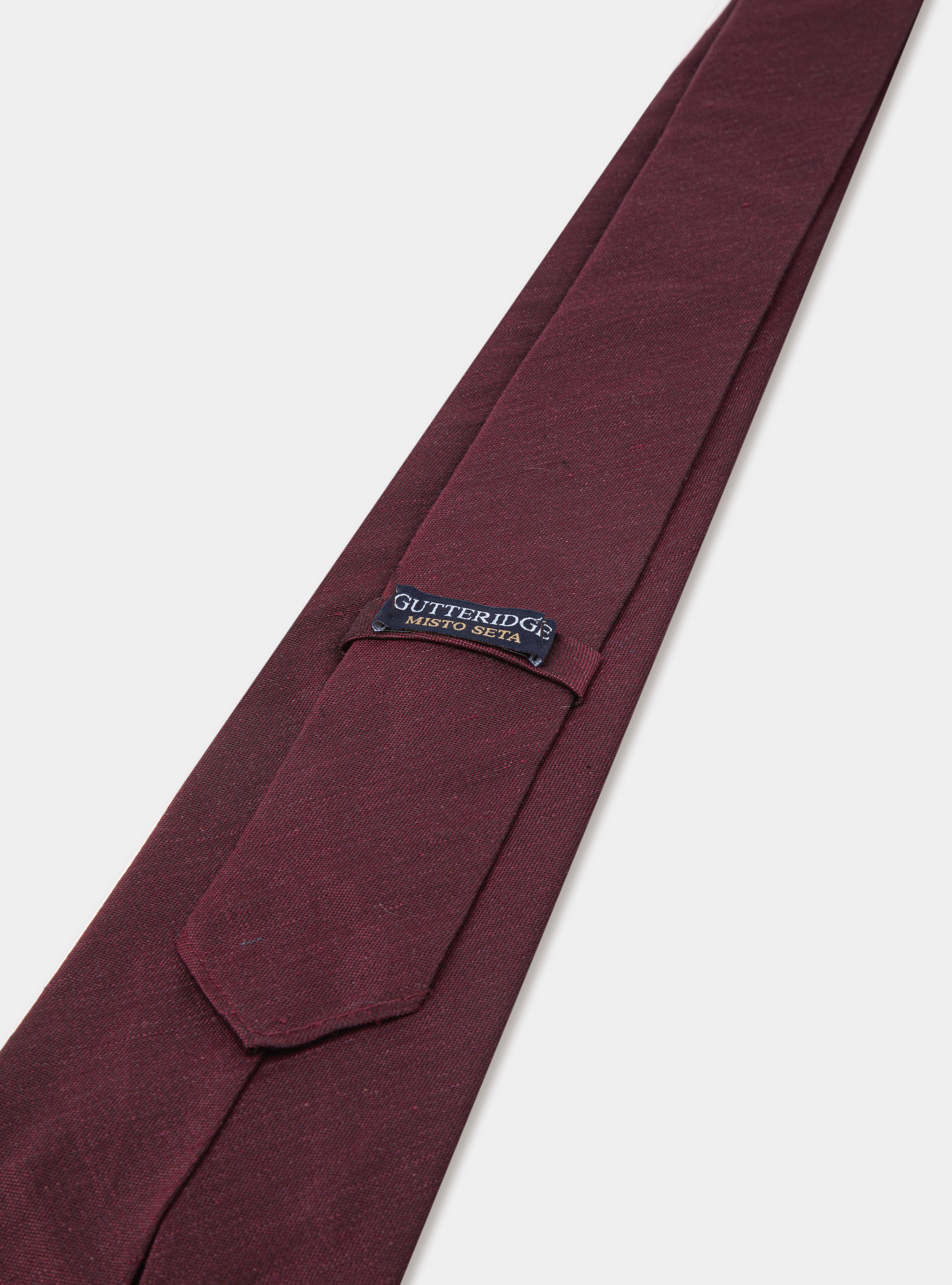 Silk and linen tie, BORDEAUX
