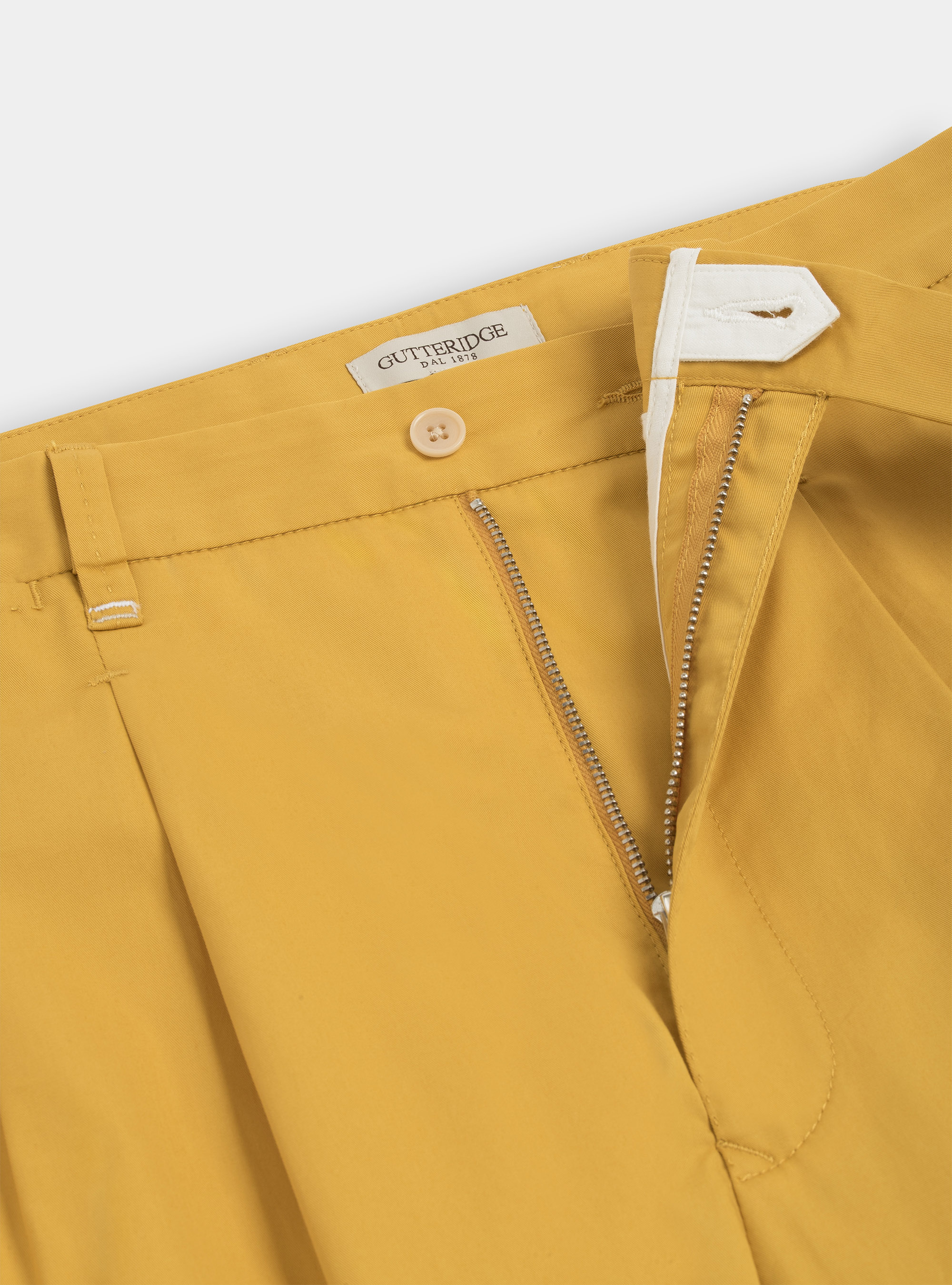 Pantaloni in twill leggero con doppia pince, ZAFFERANO 0776C