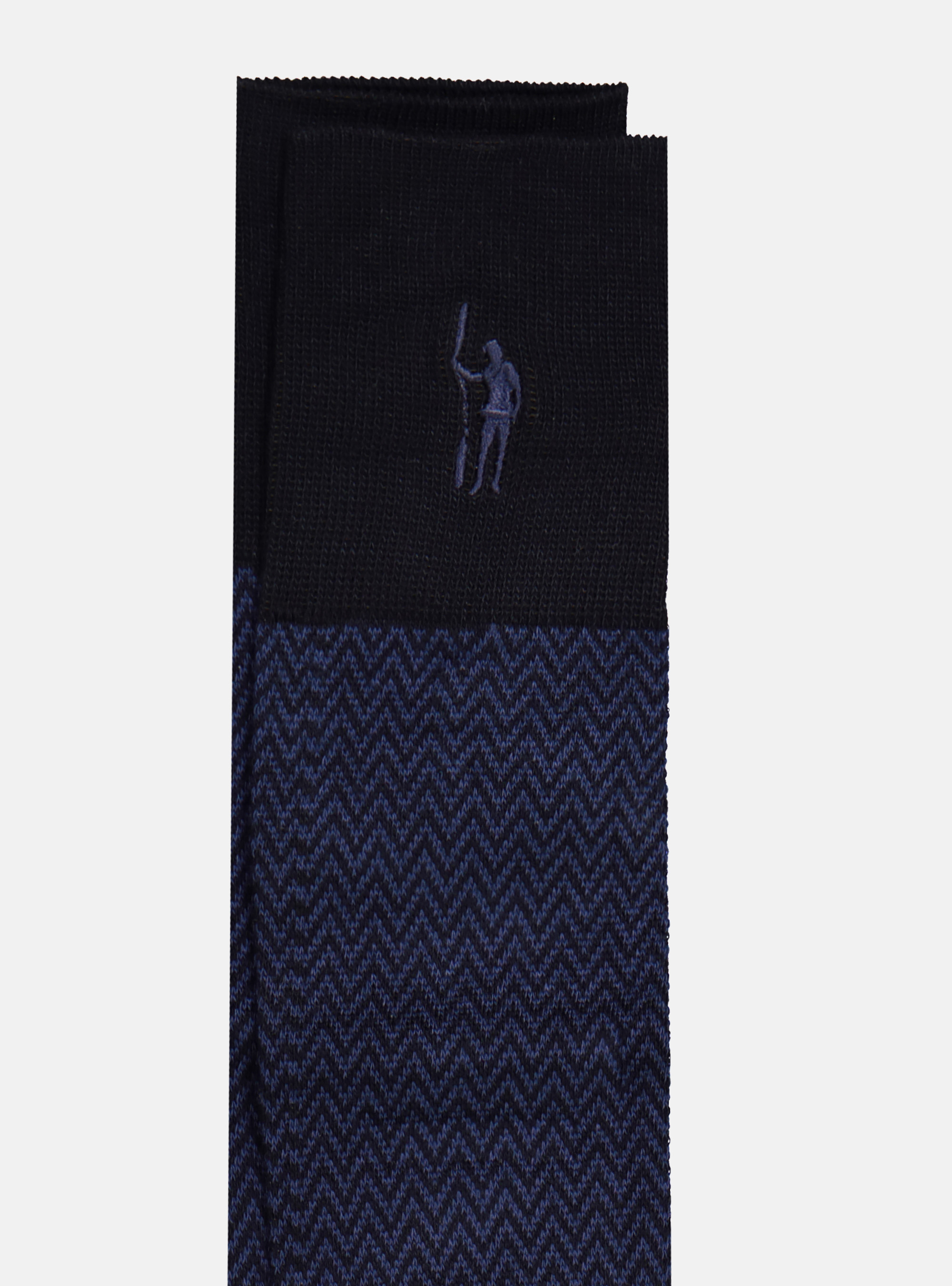 Herringbone long socks, NAVY BLUE