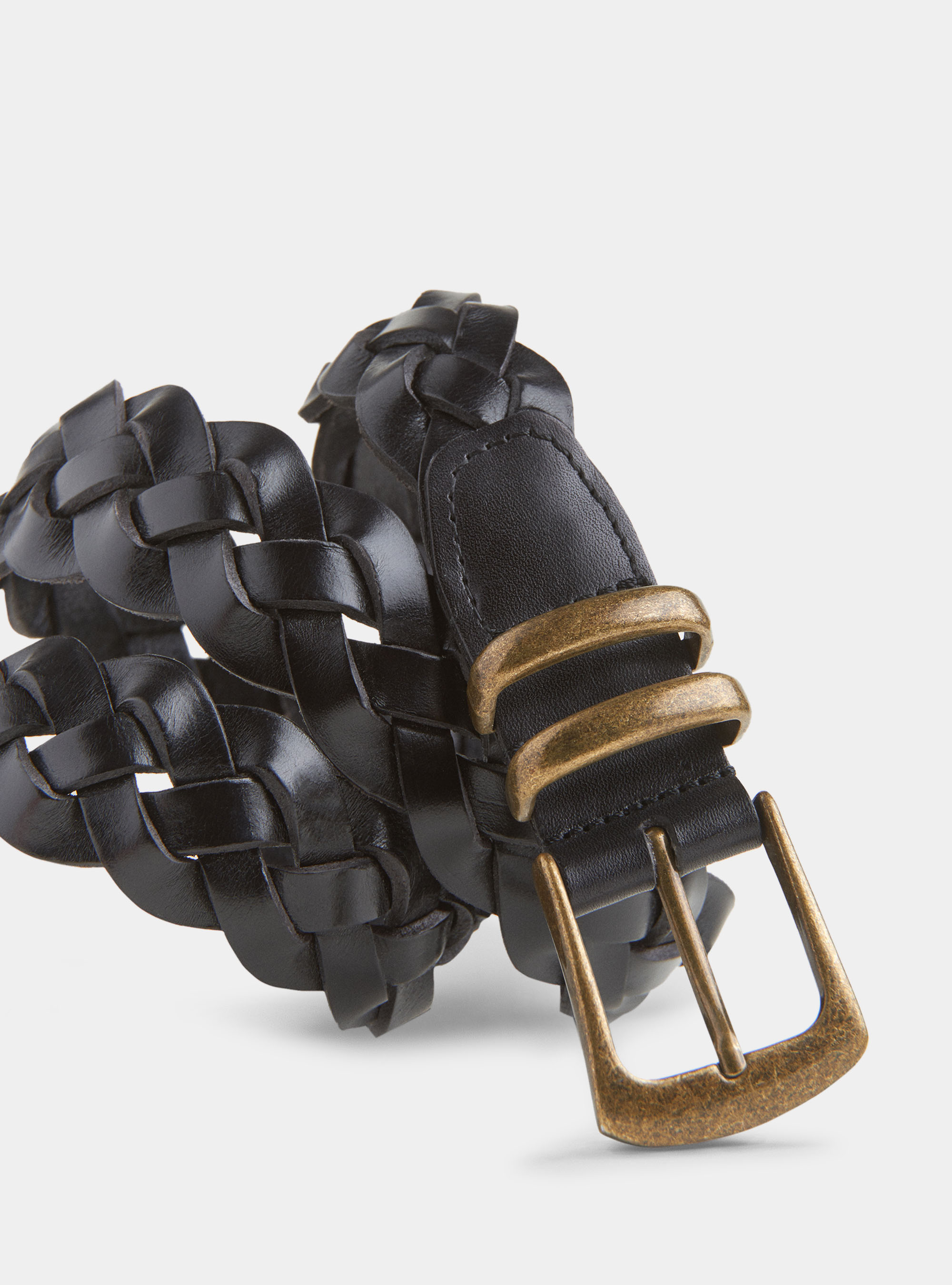 Cintura intrecciata, NERO