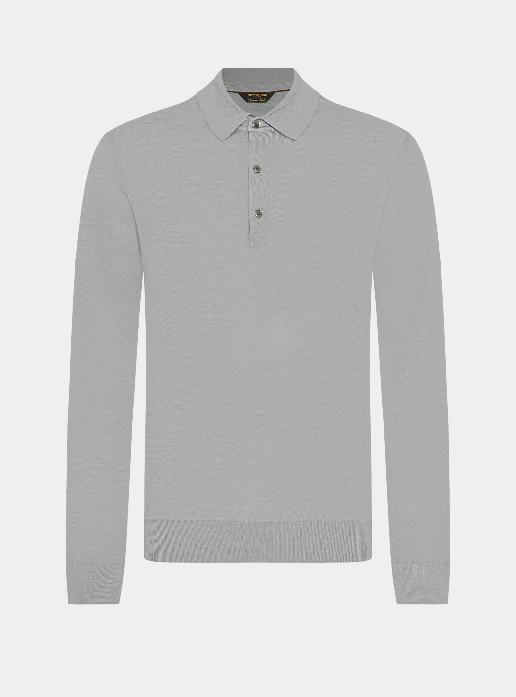Polo de lana merina extrafina, GRIS MARENGO
