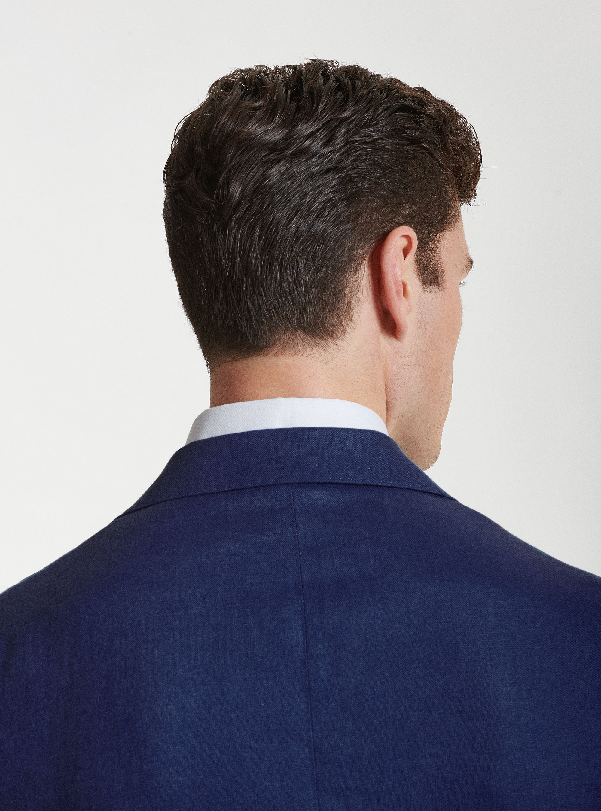 Pure linen suit blazer, BLUE