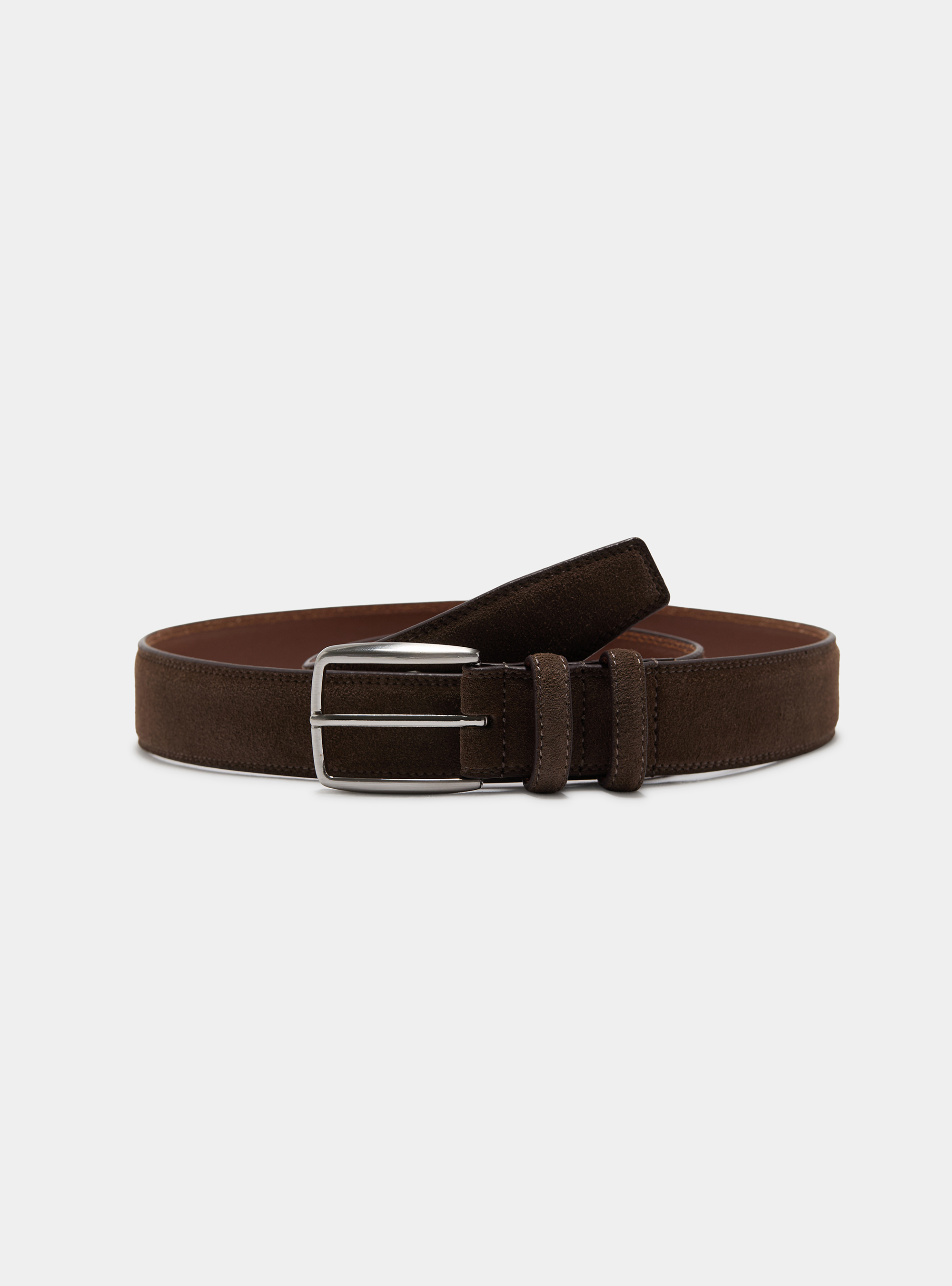 Suede belt, BROWN