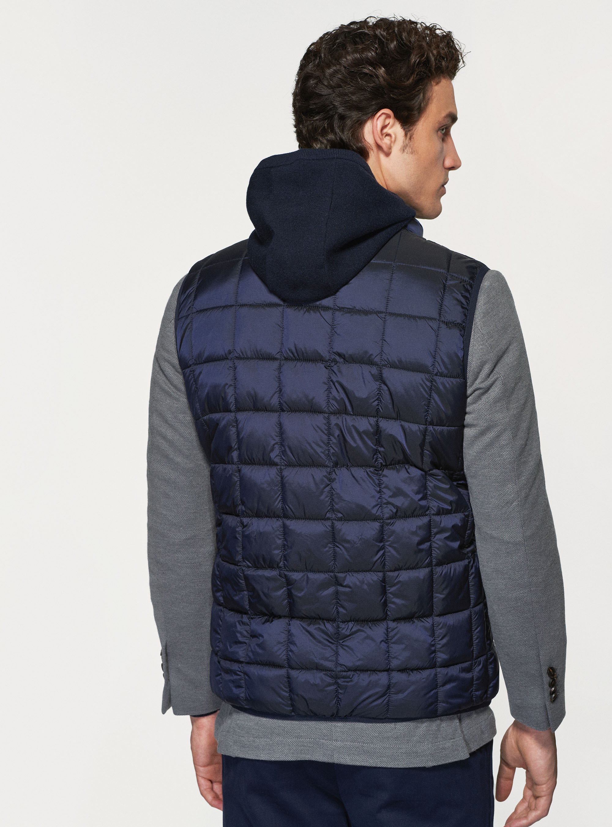 Smanicato trapuntato con imbottitura riciclata, BLU NAVY