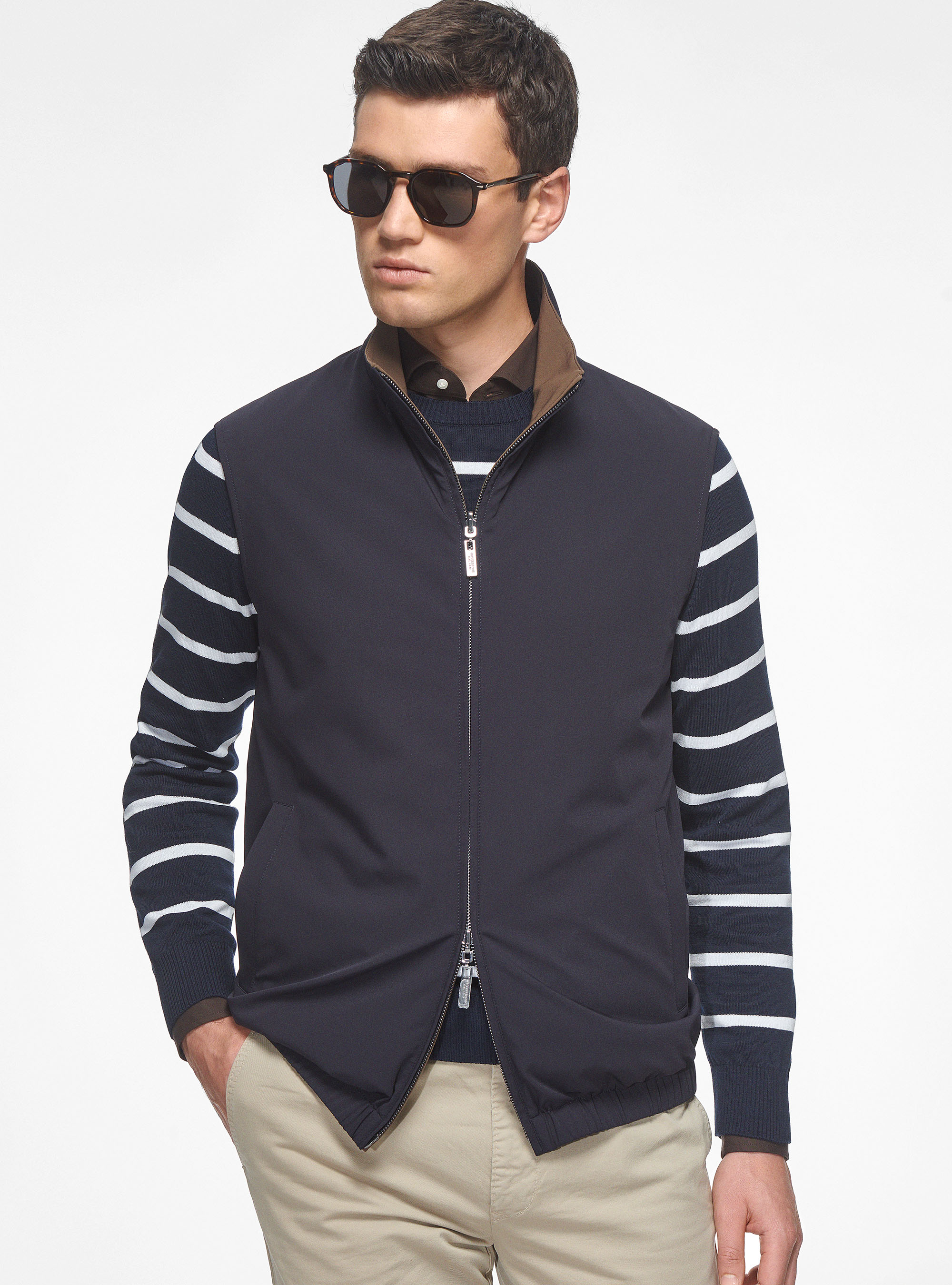 Gutteridge - Smanicato tecnico reversibile, Unisex, Blu Navy, Taglia: 48