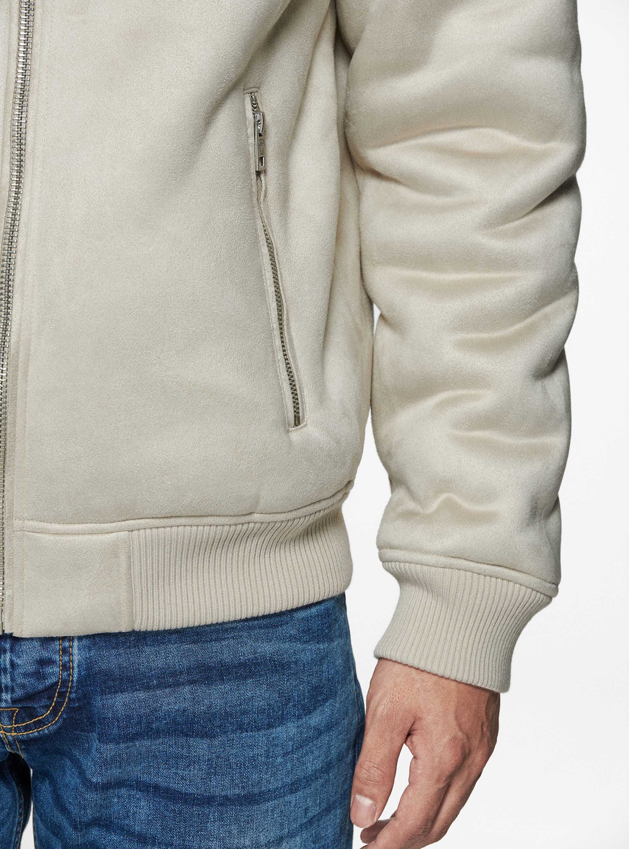 Montone effetto suede, PANNA