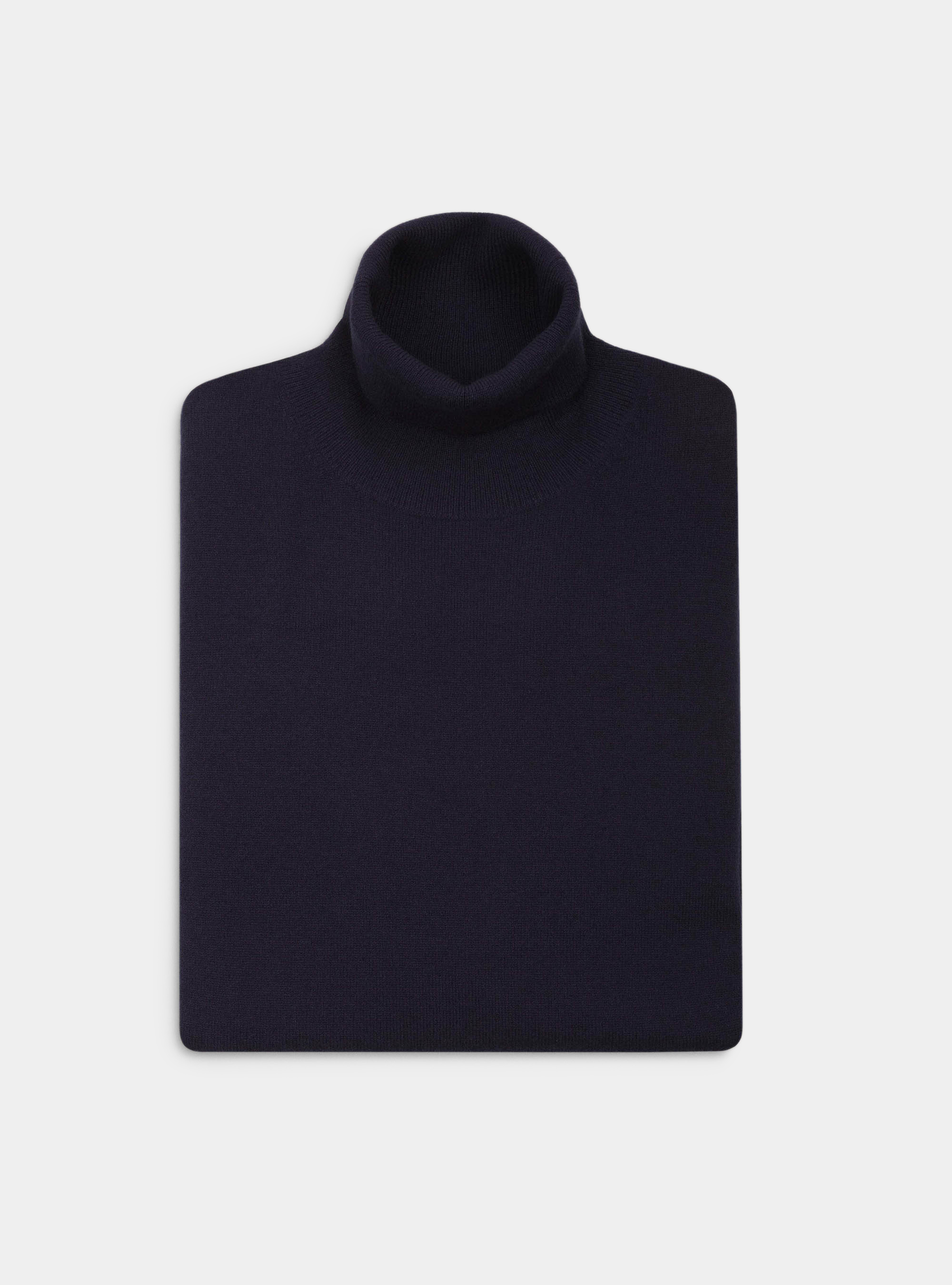 Maglia collo alto 100% cashmere, BLU NAVY