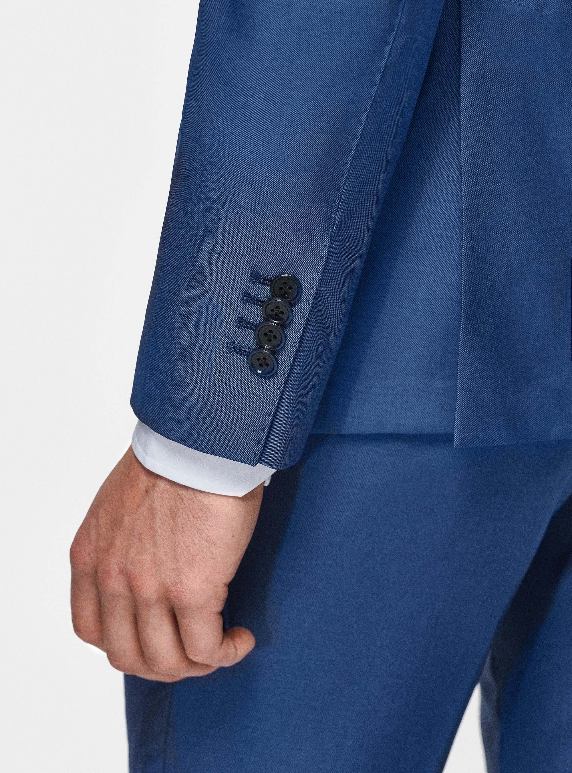 Giacca in pura lana superfine 110's, BLU