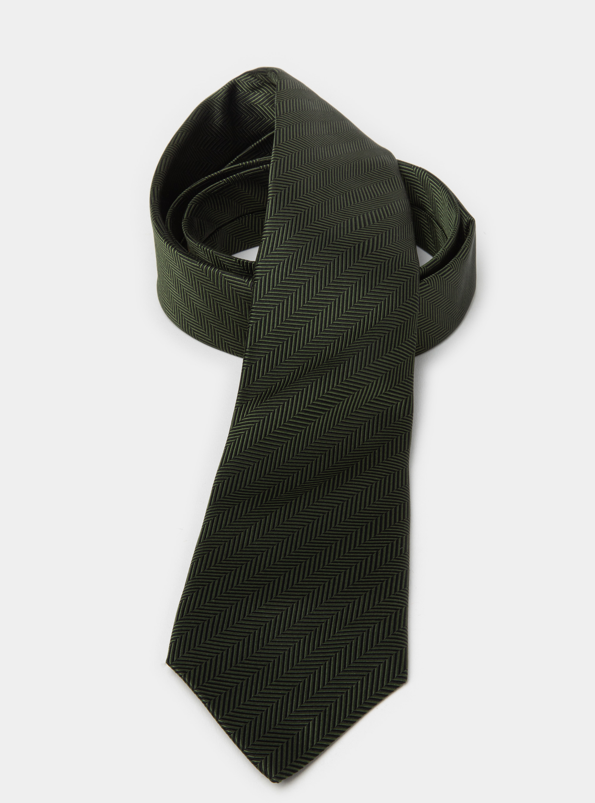 Cravatta in seta herringbone, MILITARE 0609C