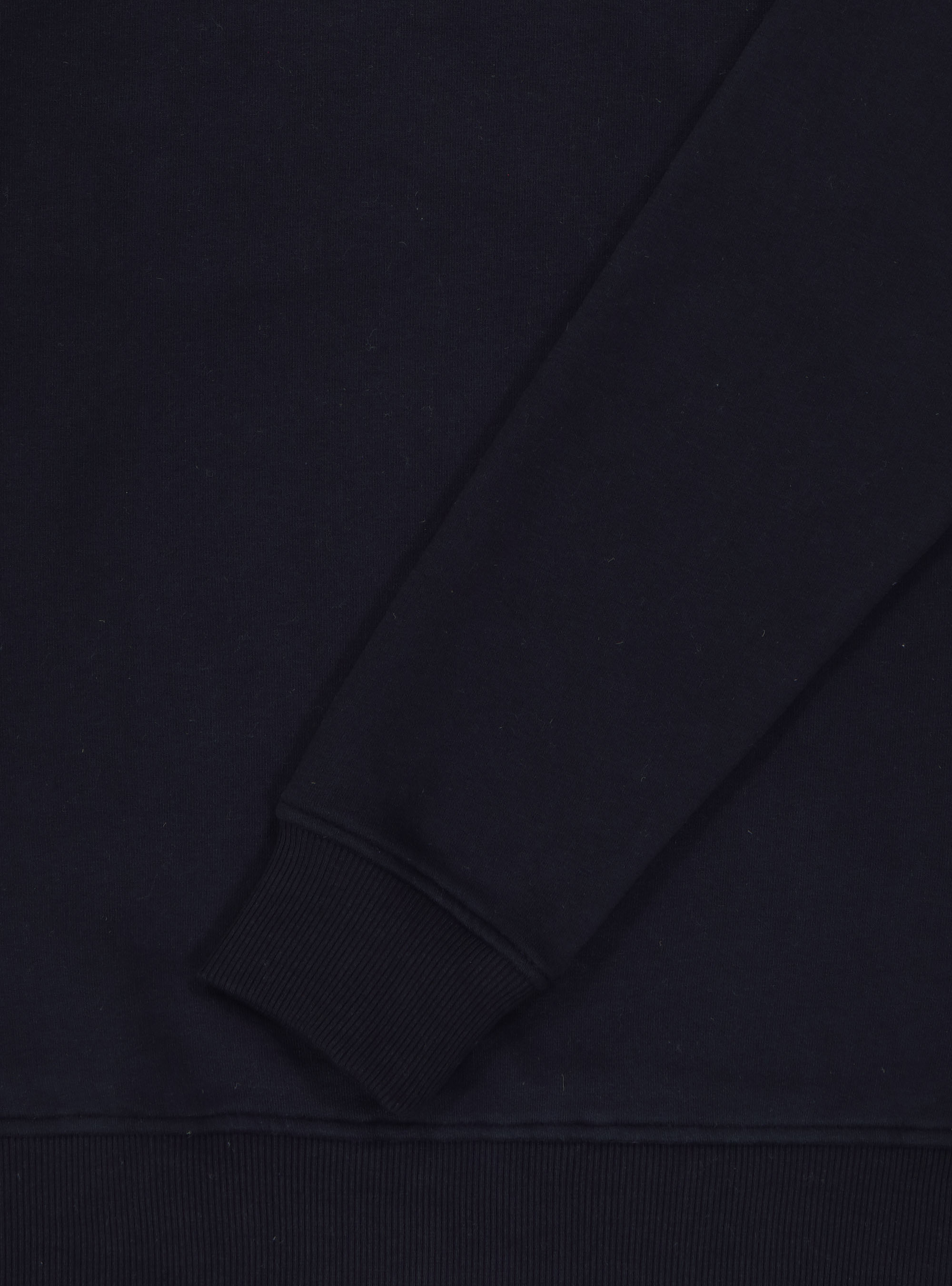 Cotton blend crew neck sweatshirt, NAVY BLUE