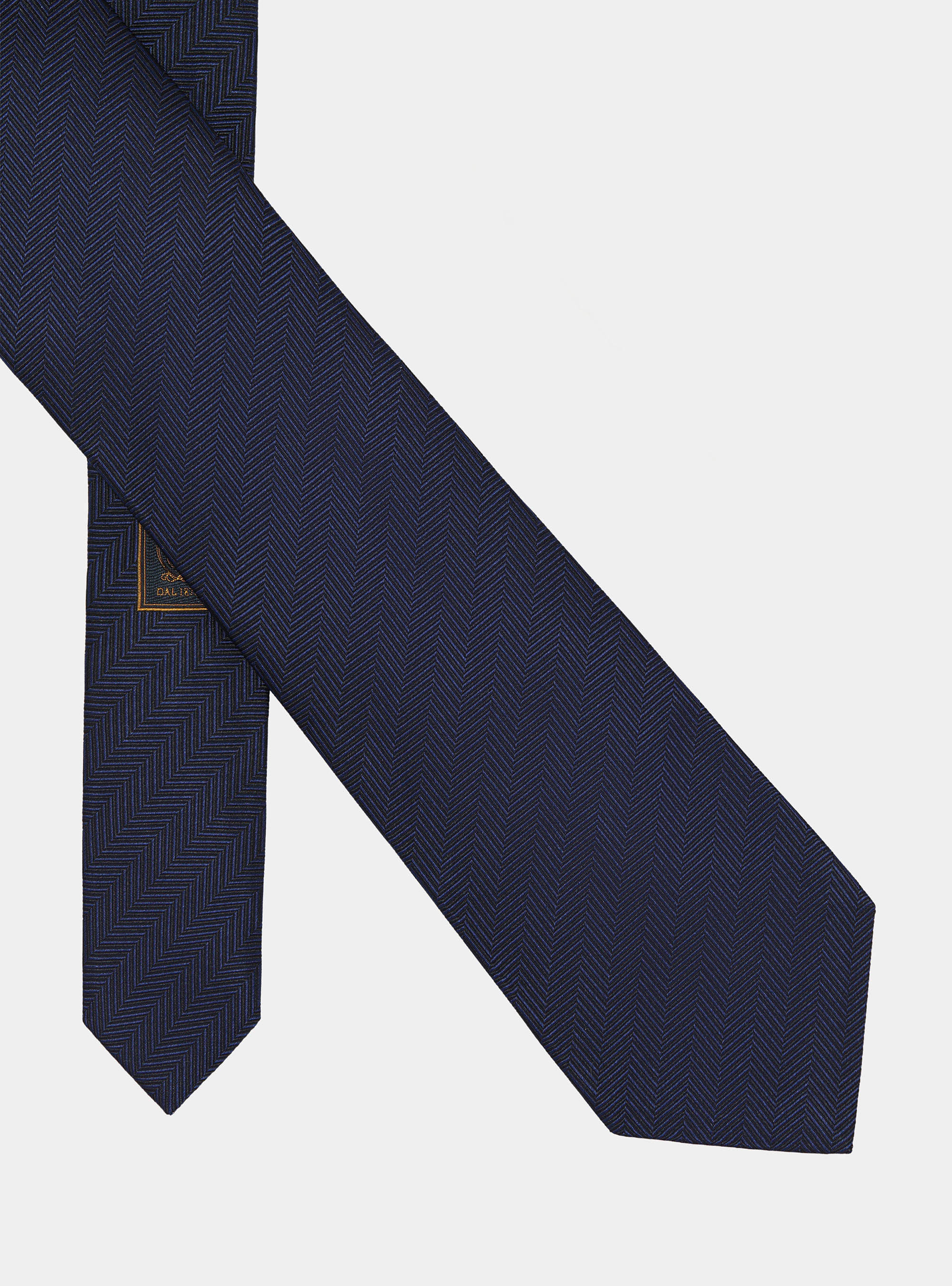 Herringbone silk tie, BLUE