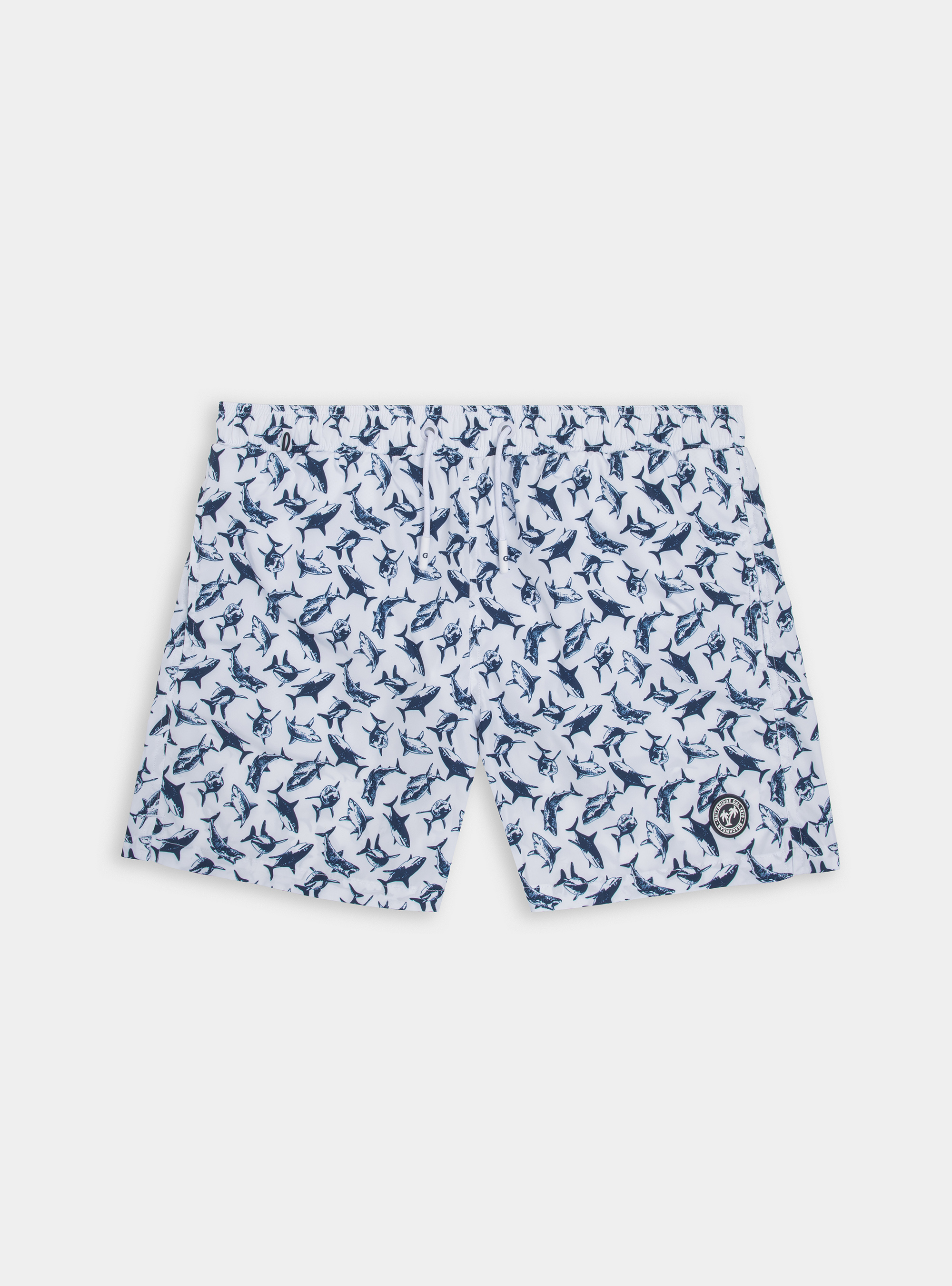 Costume da bagno fantasia squali, BIANCO