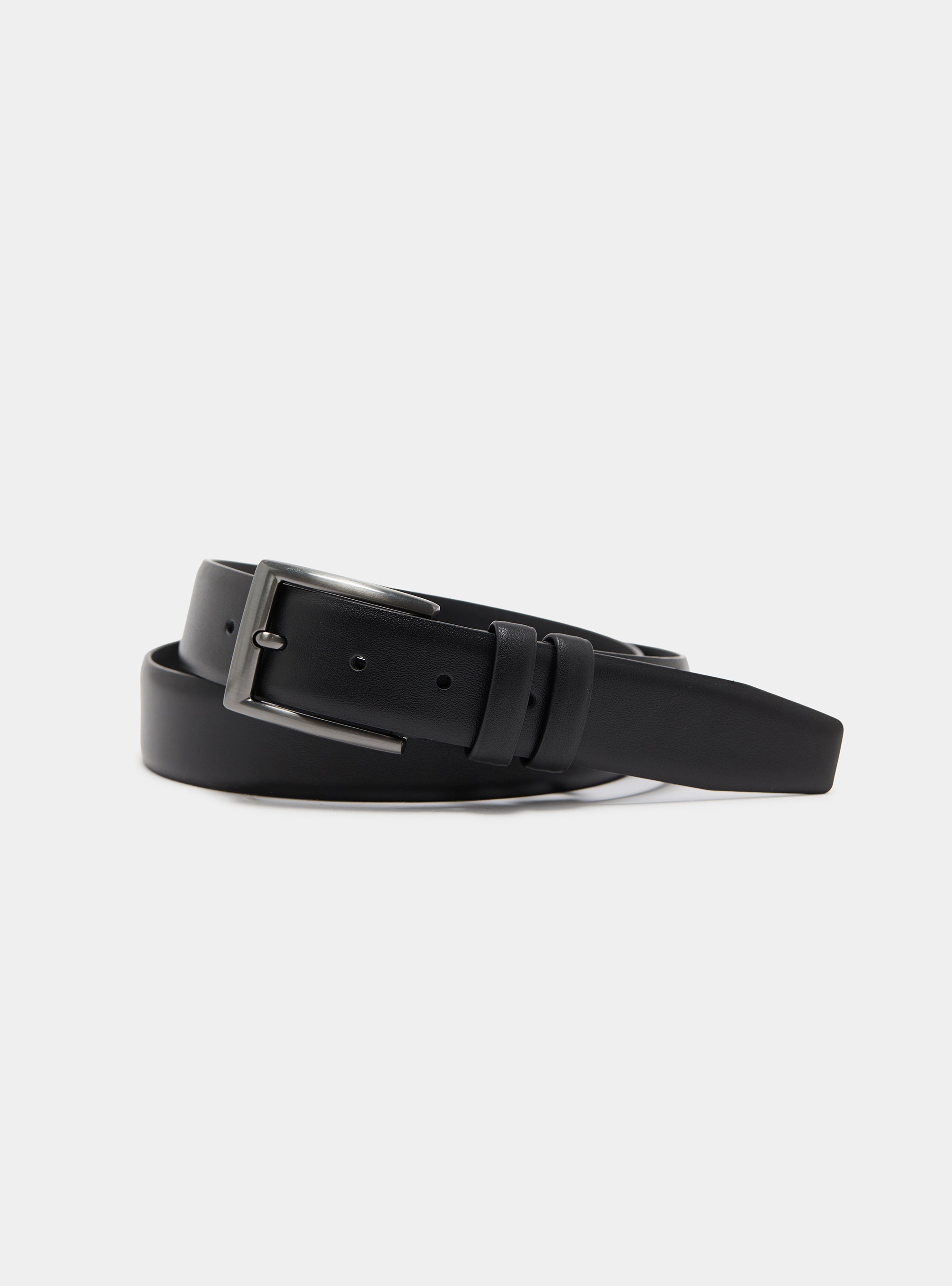 Leather belt, BLACK
