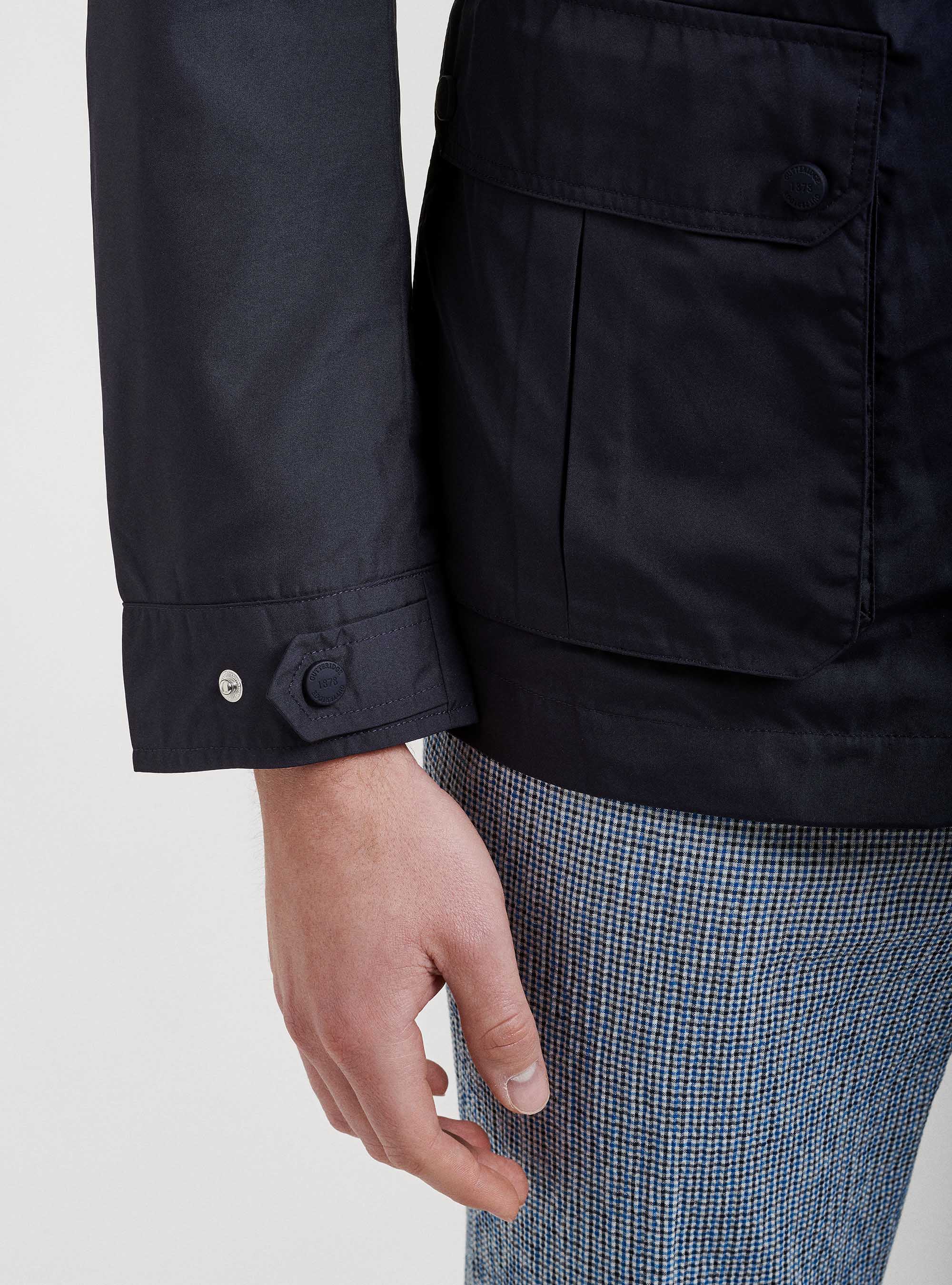 Field jacket in tessuto tecnico, BLU NAVY