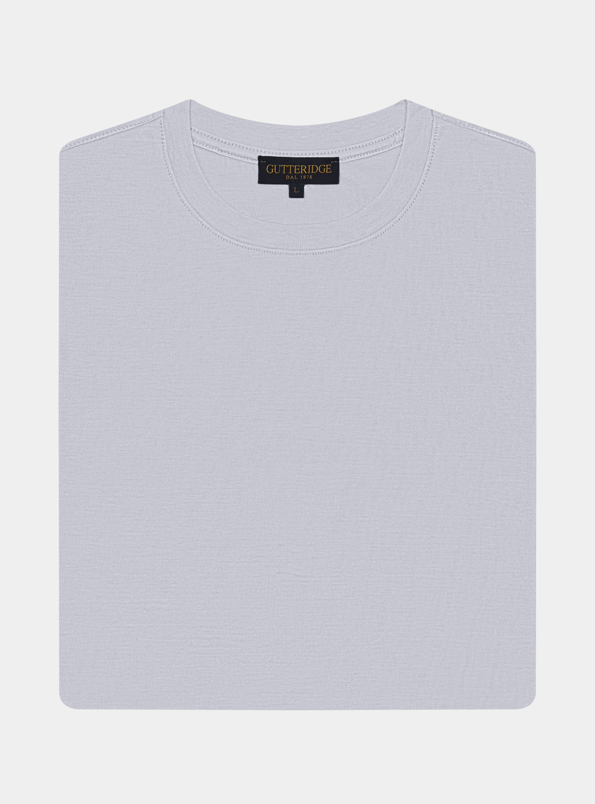 Camiseta de manga corta en hilo de Escocia, GRIS MARENGO