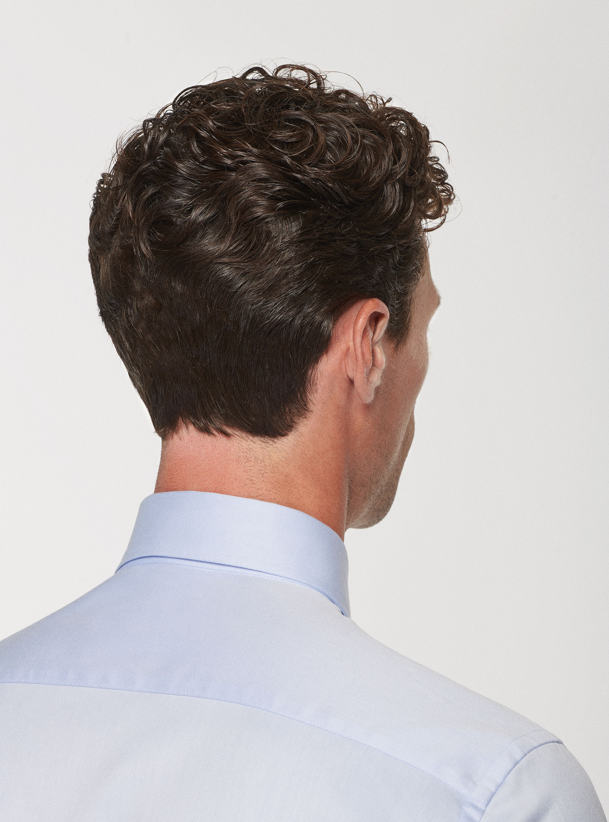 Camicia in twill di cotone, AZZURRO