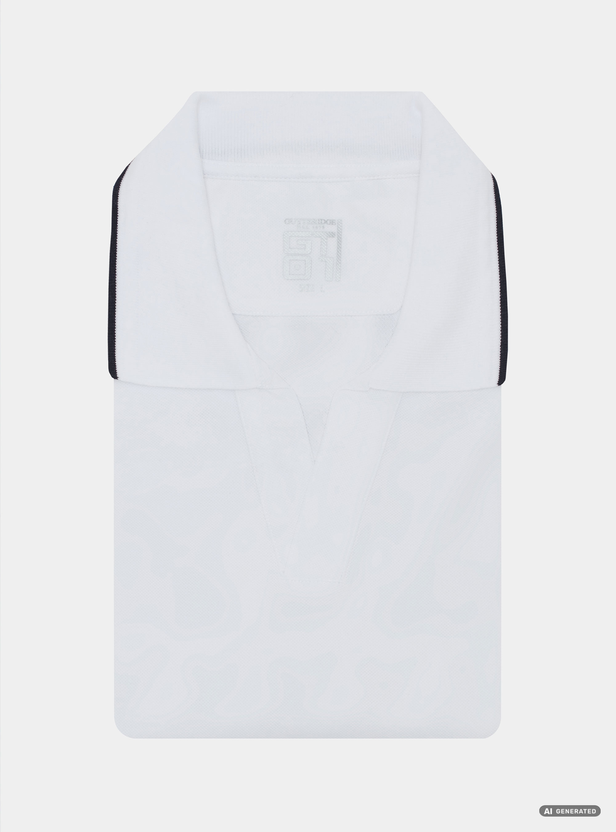 GT01 buttonless stretch pique polo shirt, WHITE
