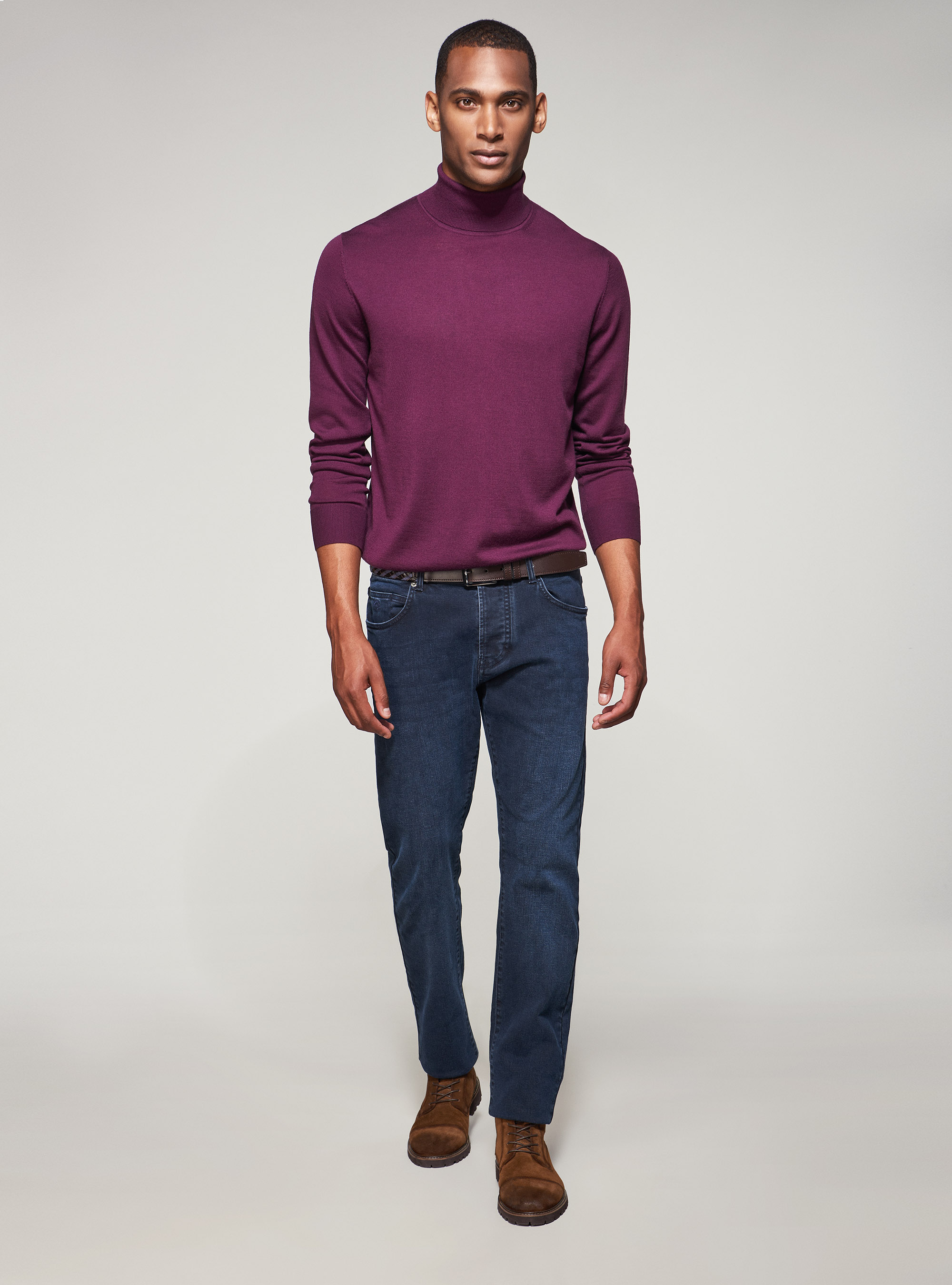 Dolcevita in pura lana merino extrafine, VIOLA CHIARO