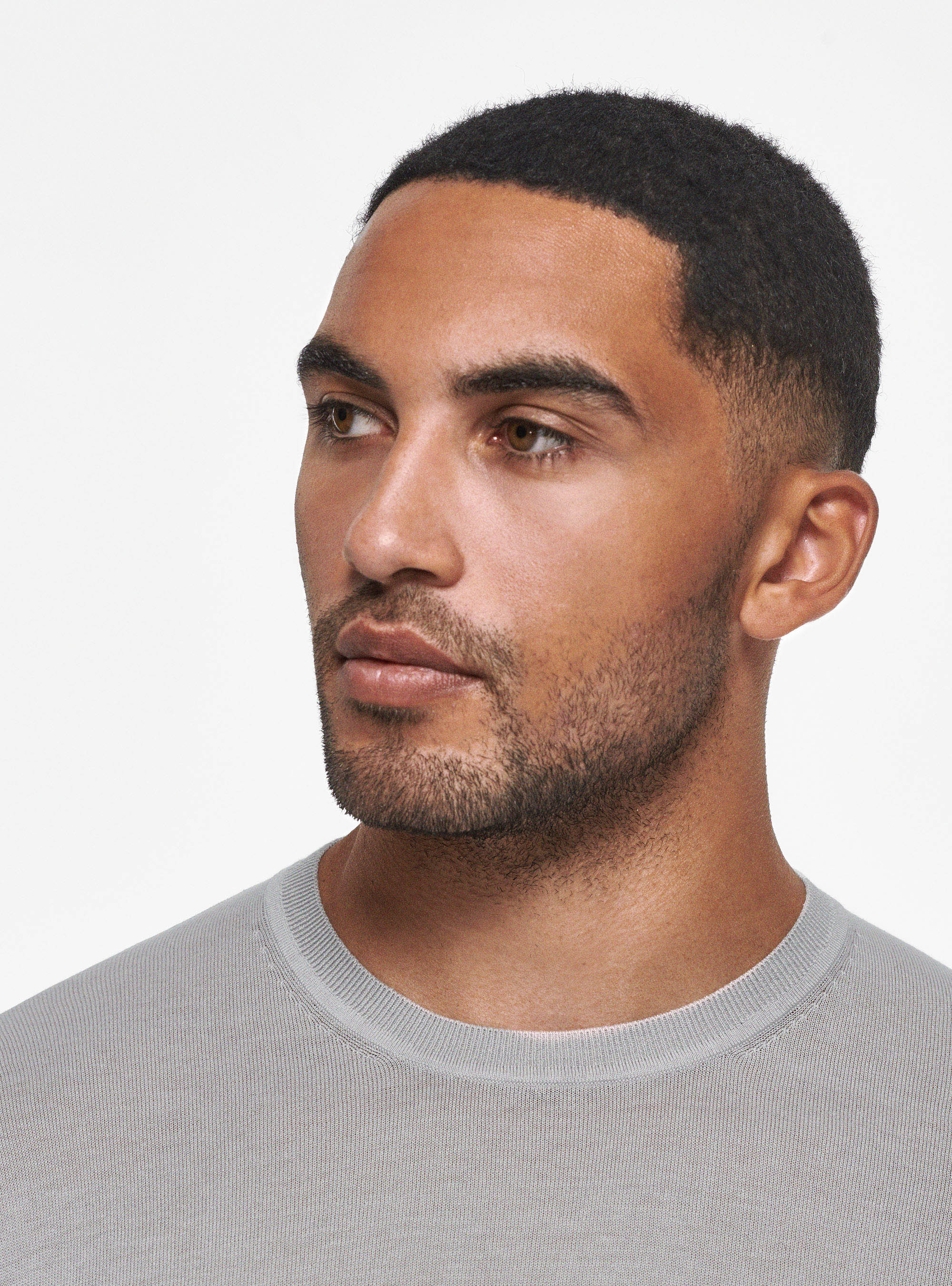Maglia girocollo in seta e cotone, PERLA 0178C