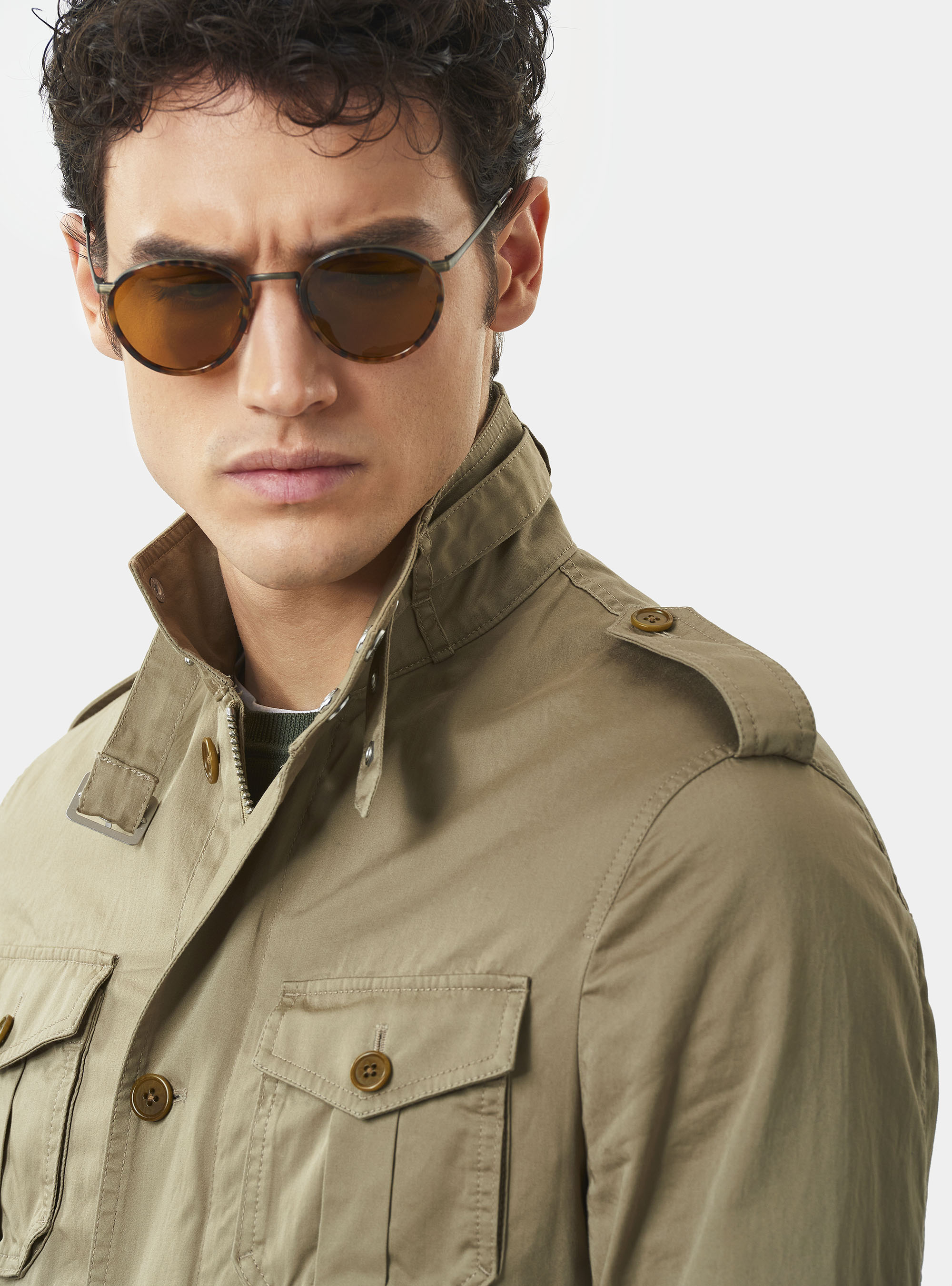 Cotton twill field jacket, MUD