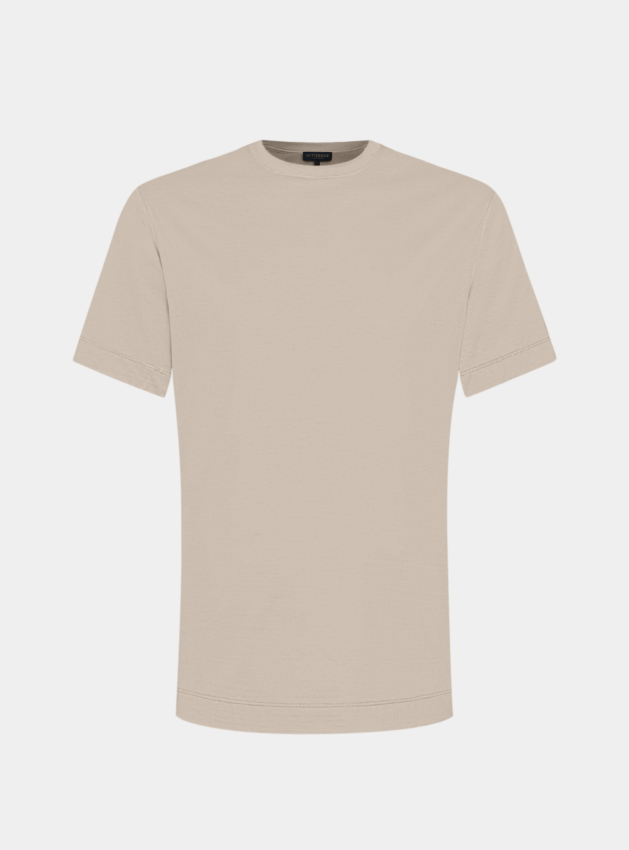 T-shirt mezza manica in filo di Scozia, SABBIA