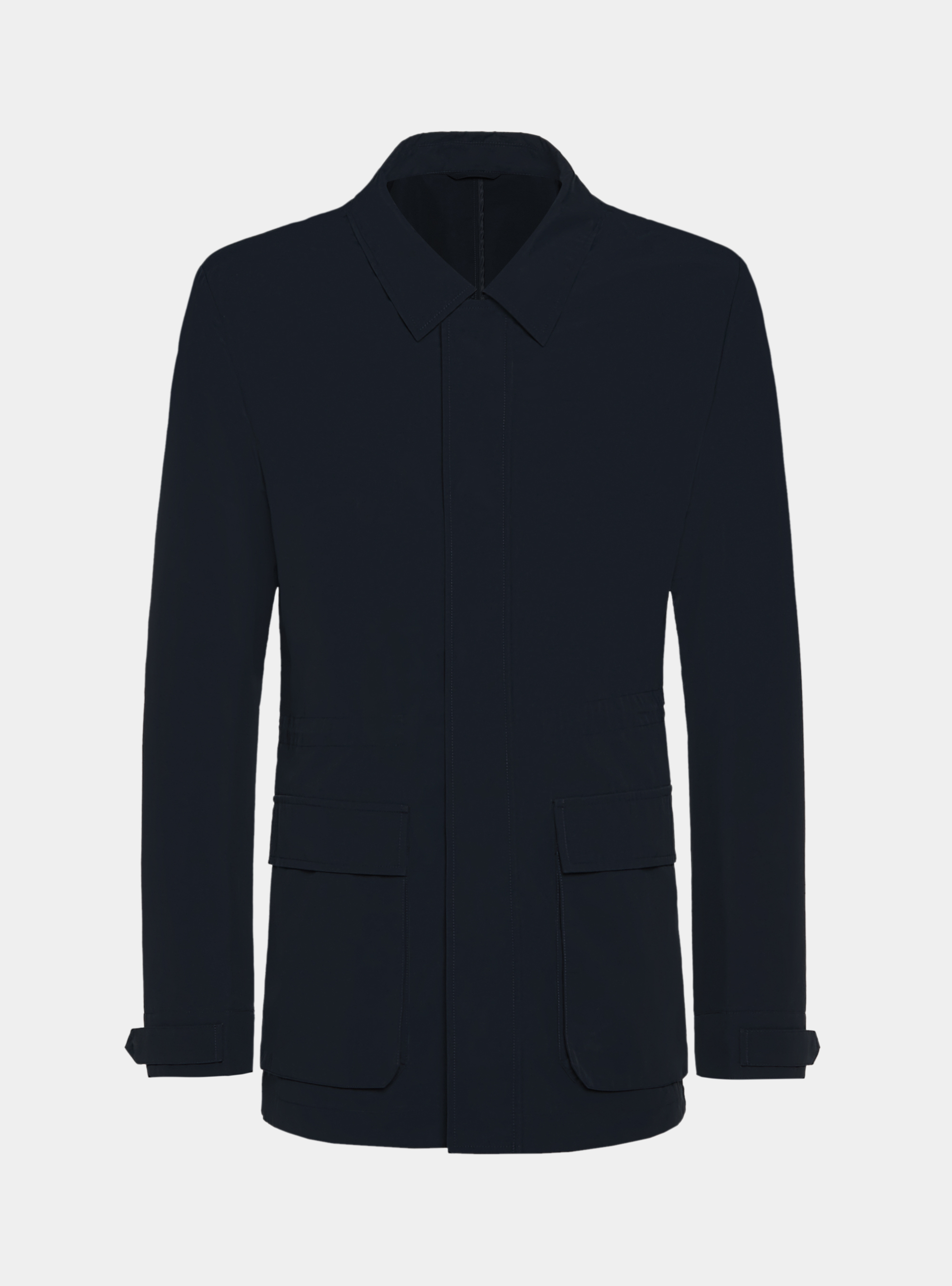 Field jacket in misto cotone nylon, BLU NAVY