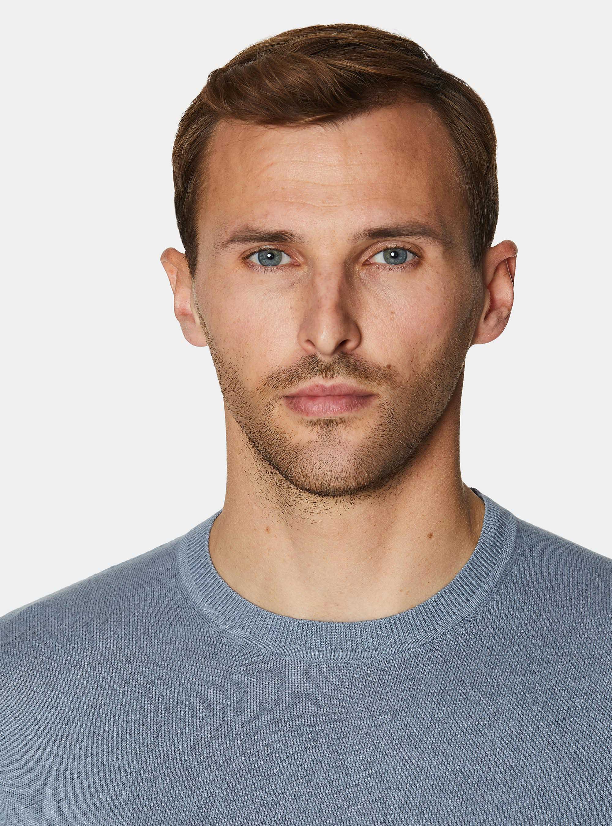 Maglia girocollo in cotone seta e cashmere, AVIO 0292C