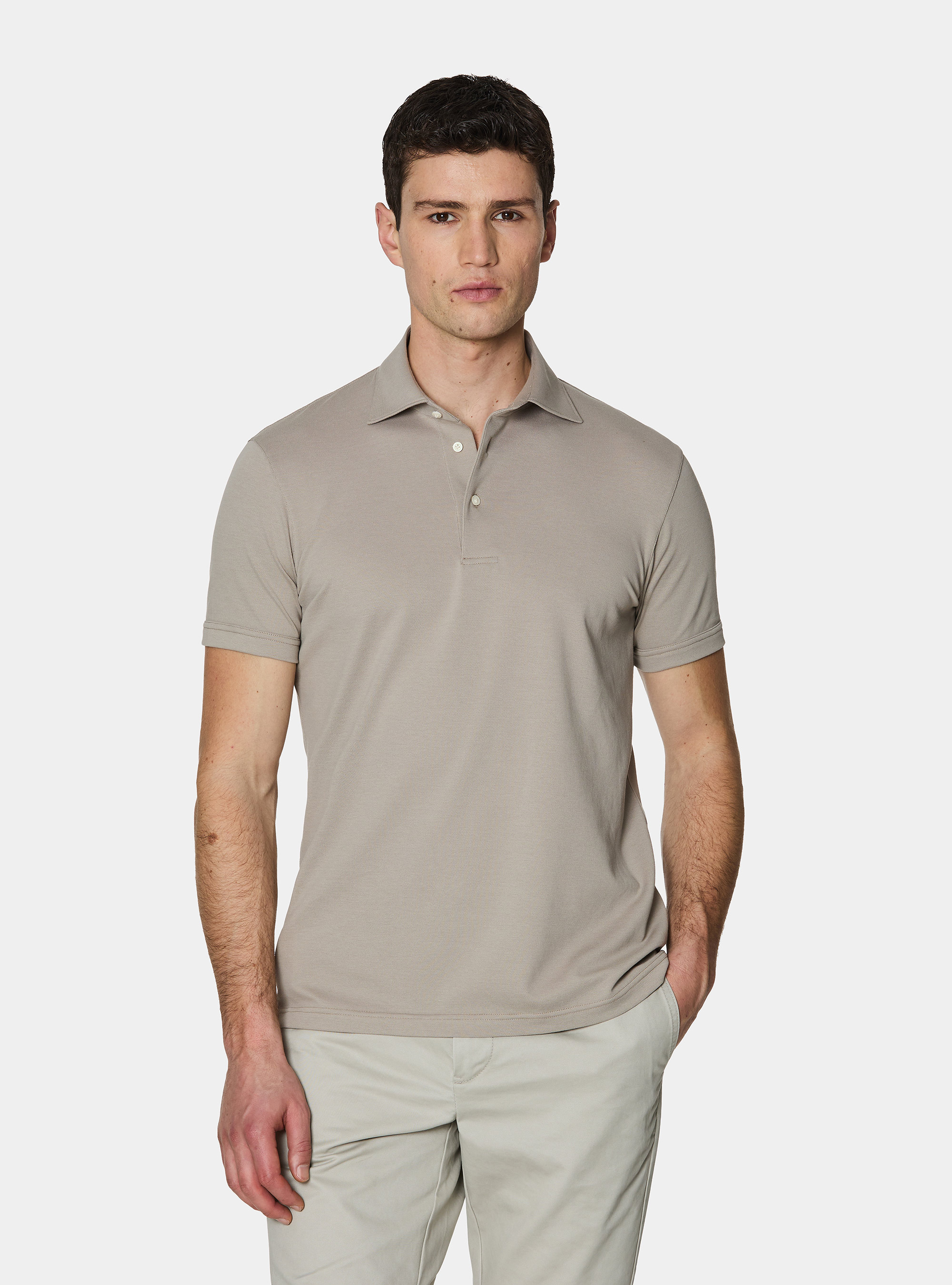 GT01 stretch pique polo shirt, SABBIA 0591C
