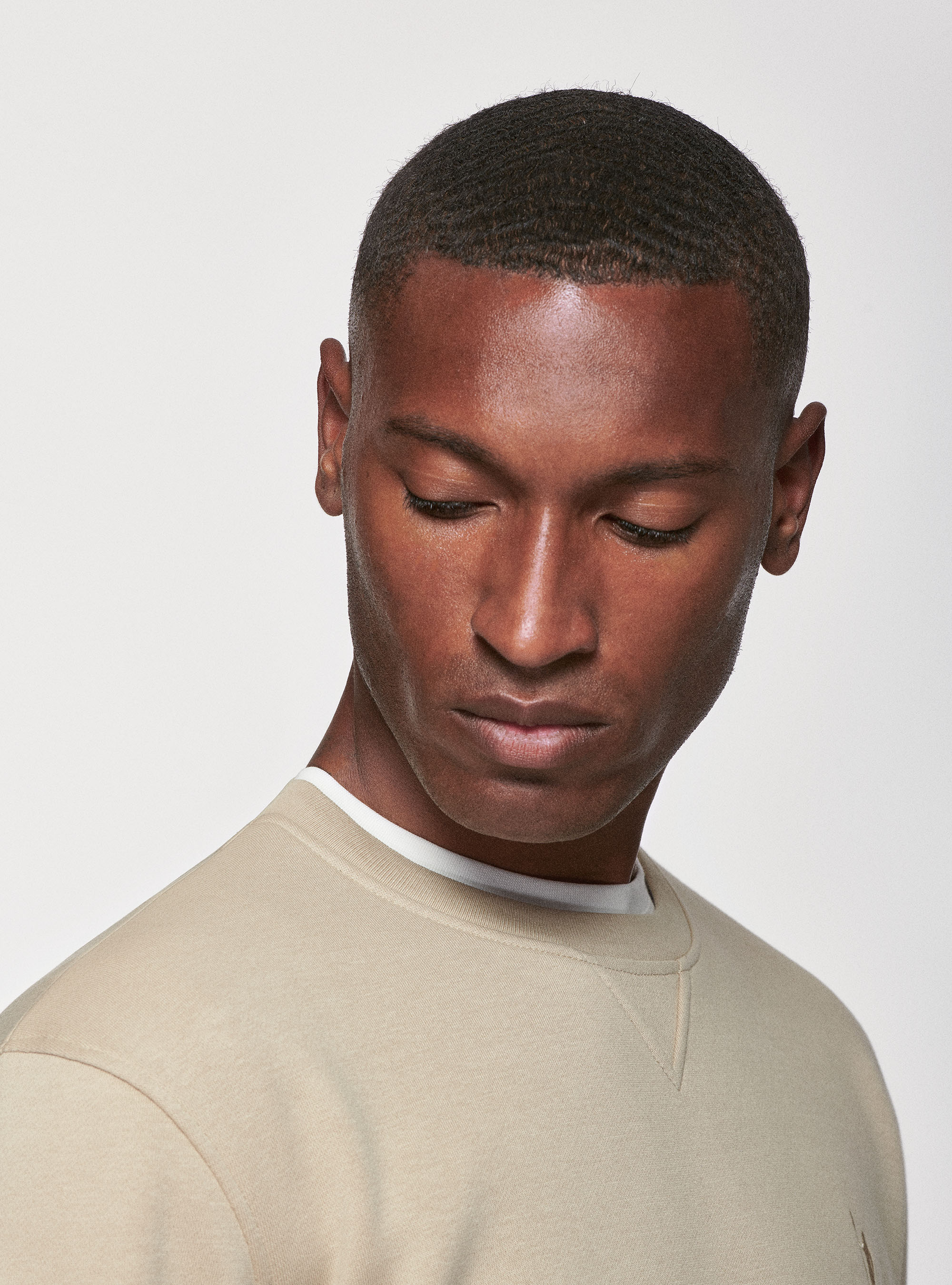 Felpa girocollo, ECRU