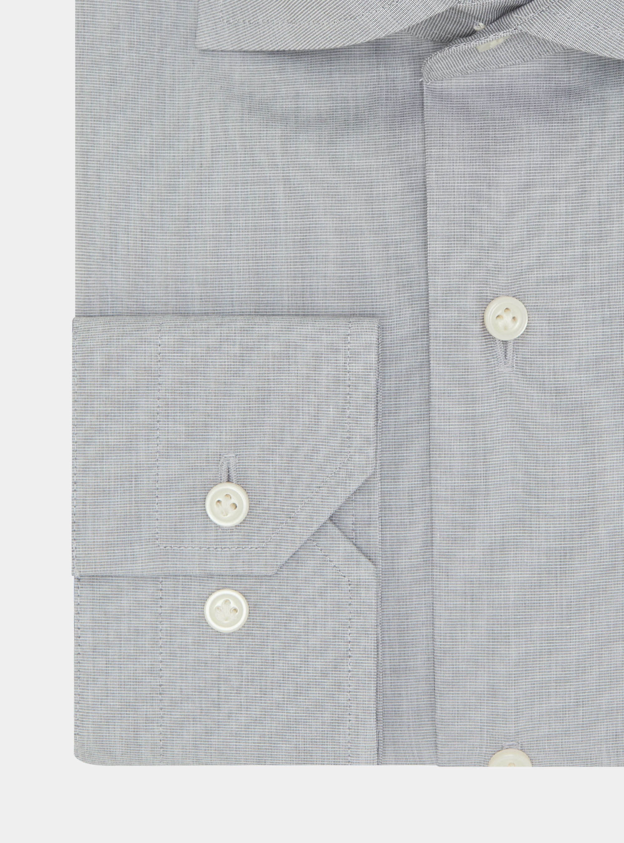 Chemise en coton fil à fil, GRIGIO MELANGE 0151C