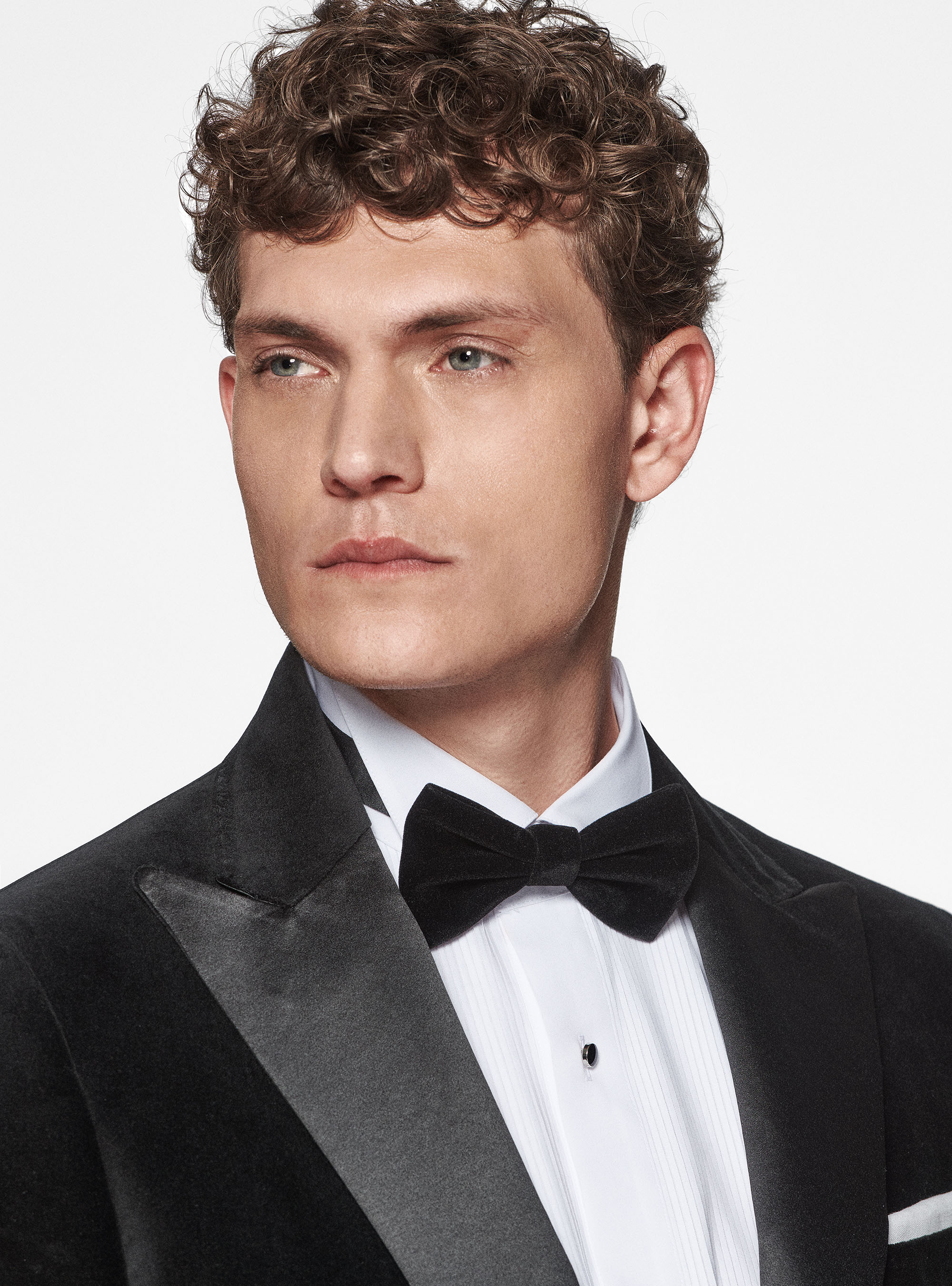 Americana de esmoquin de terciopelo liso, NEGRO