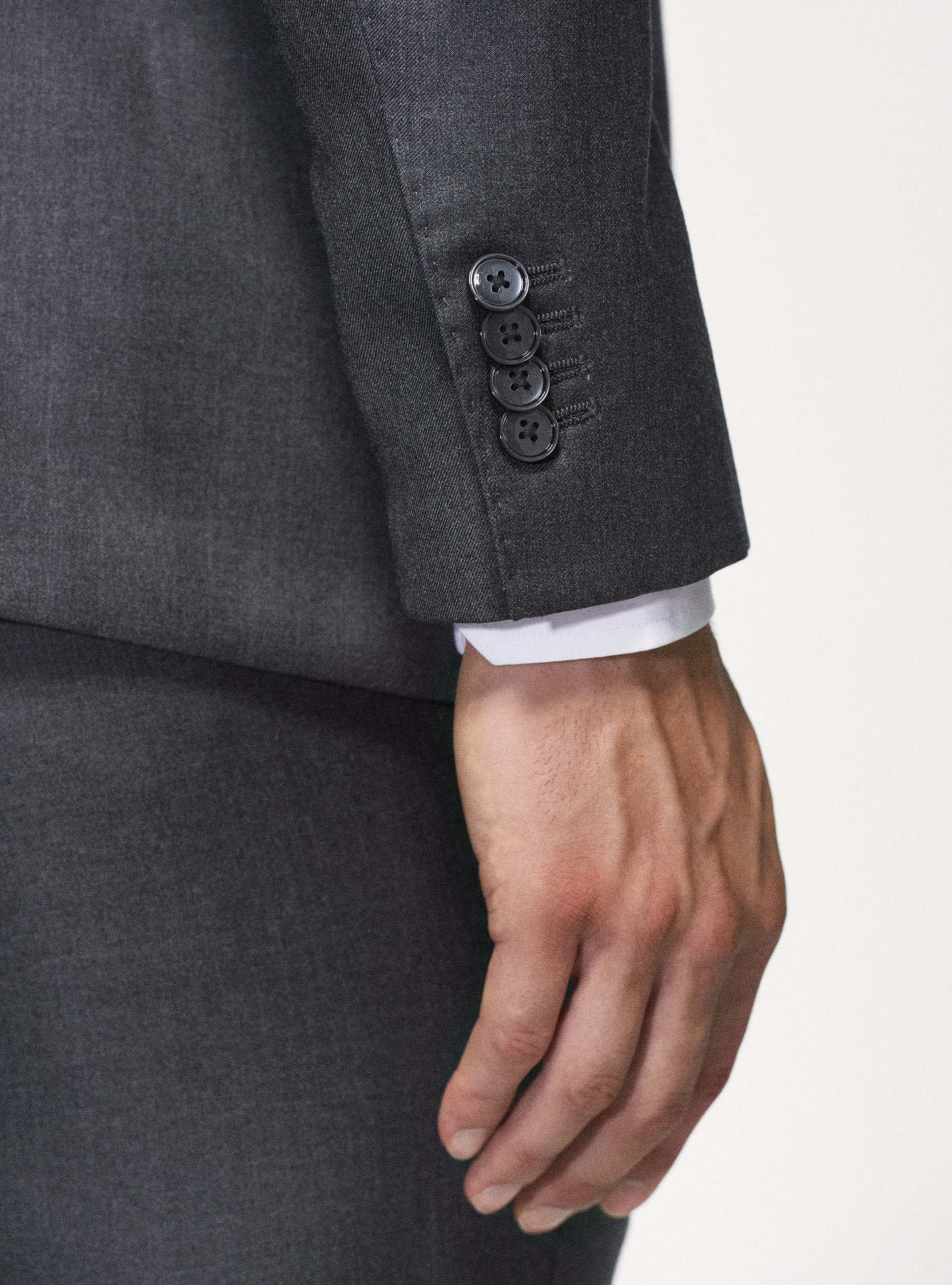 Giacca per abito in pura lana superfine 110's Vitale Barberis Canonico, ASFALTO