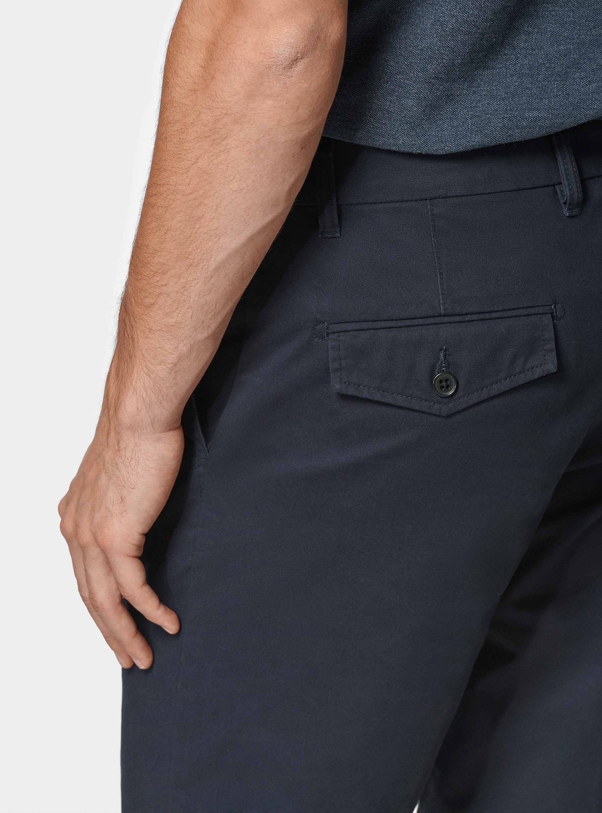 Bermuda en sergé de coton, BLEU MARINE