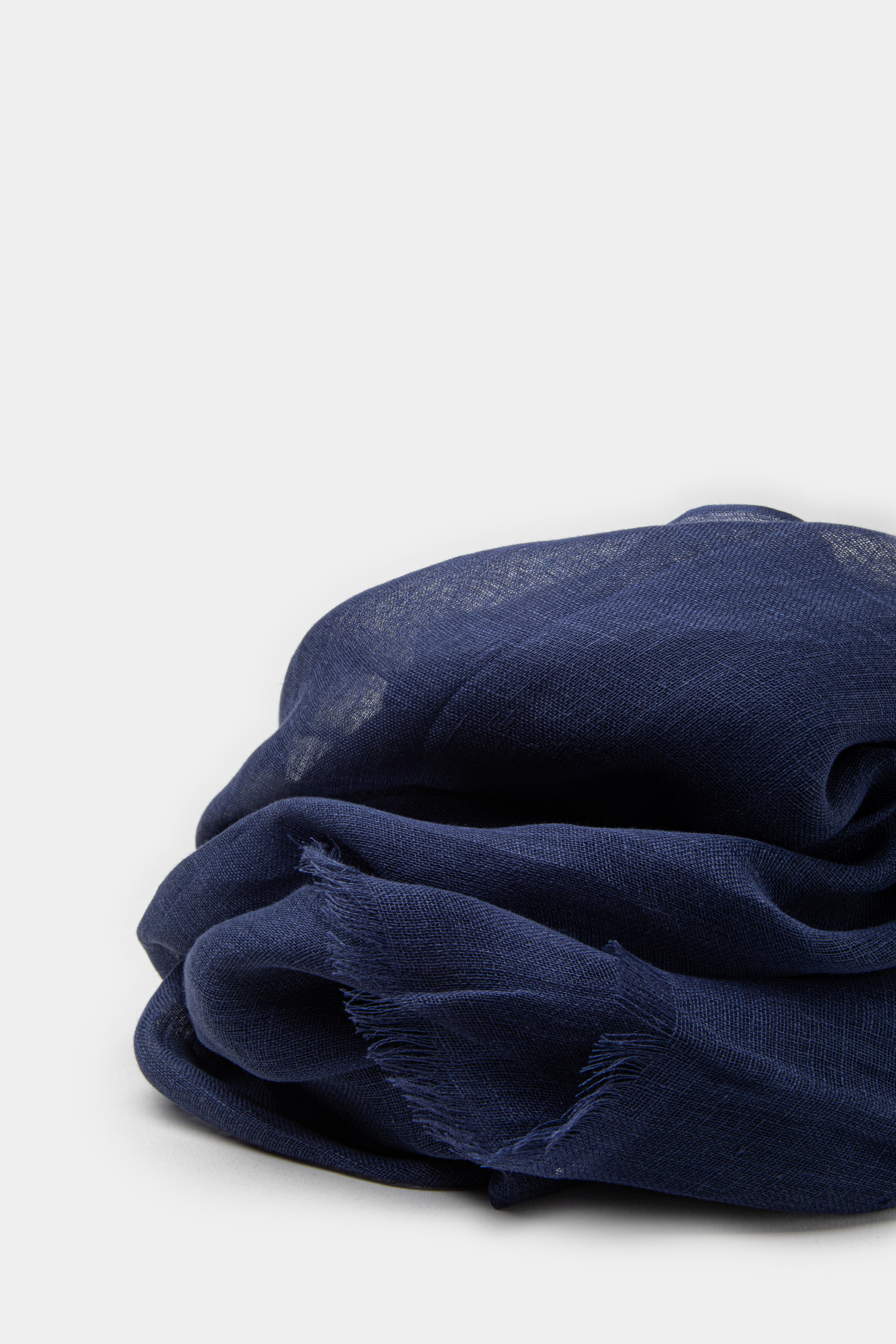 Sciarpa in lino tinta unita, 0243C DENIM