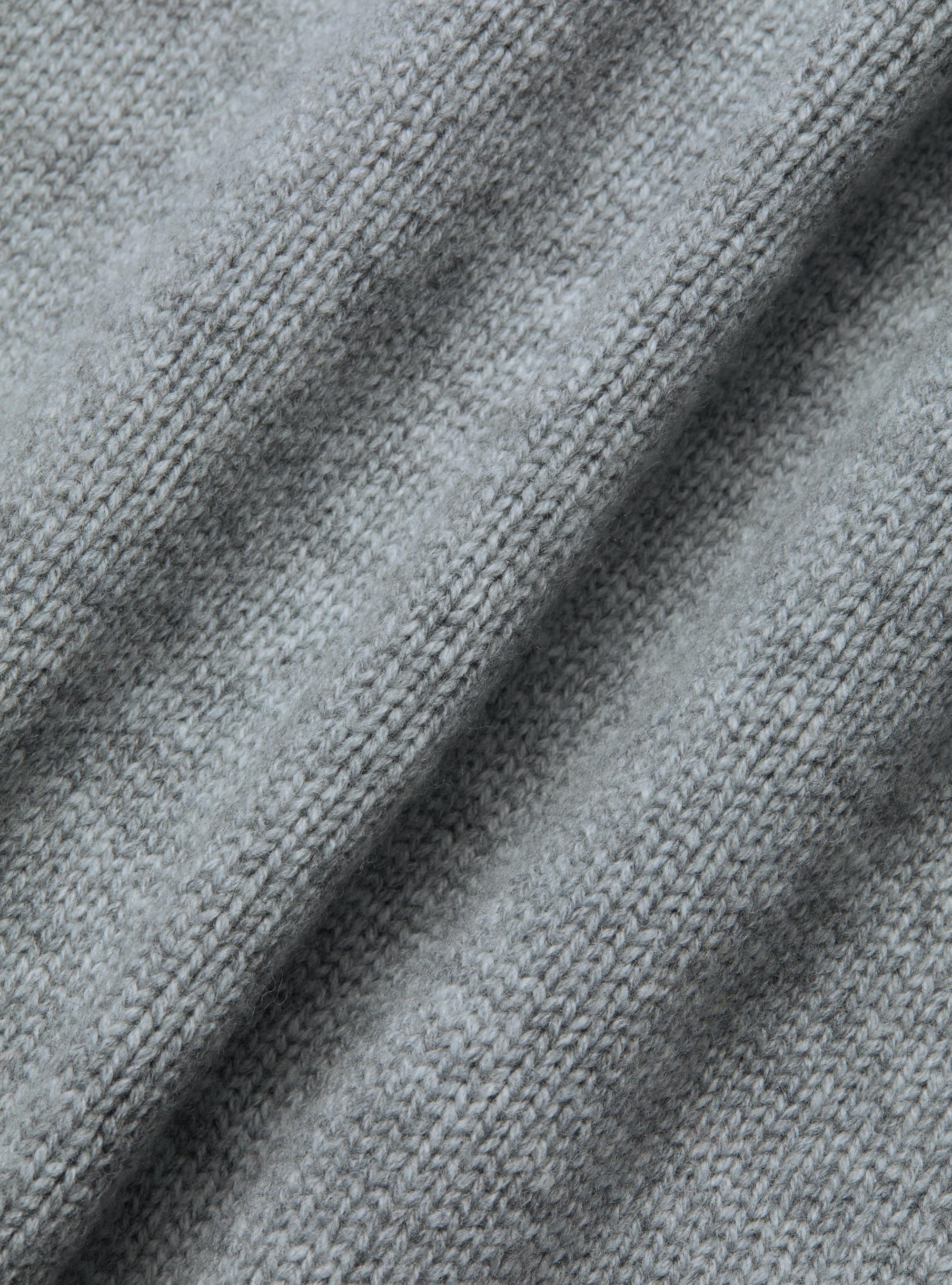 Cardigan in maglia in lambswool, GRIGIO MELANGE 0151C