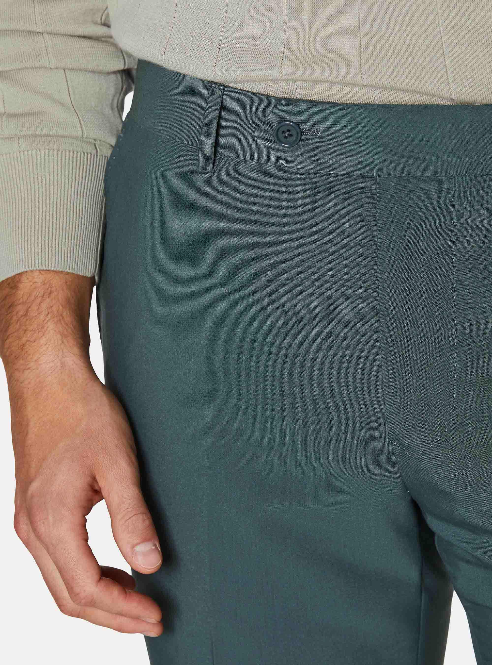 Slim-fit suit trousers, SALVIA 0602C