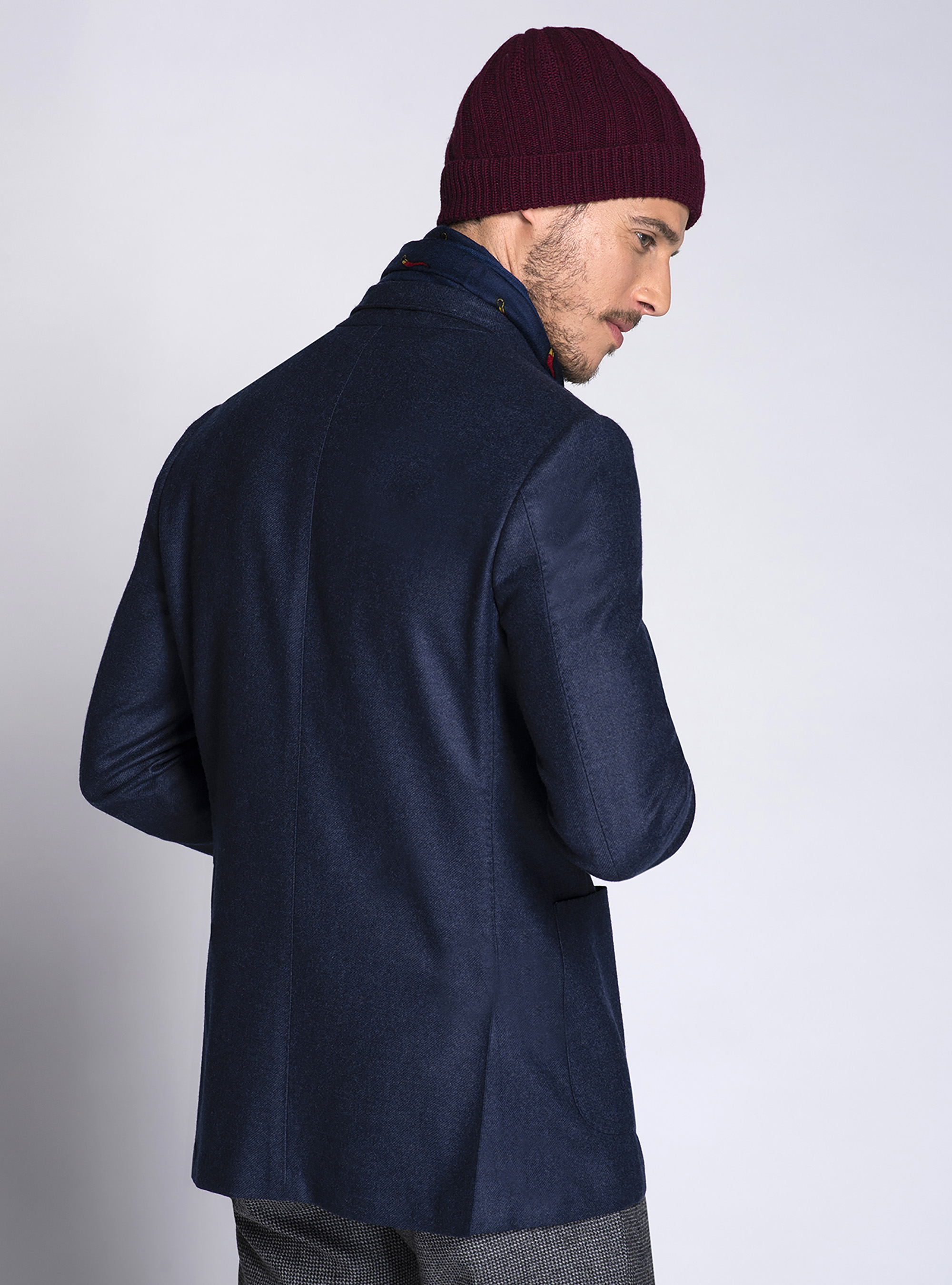 Giacca coreana in cashmere, BASALTO