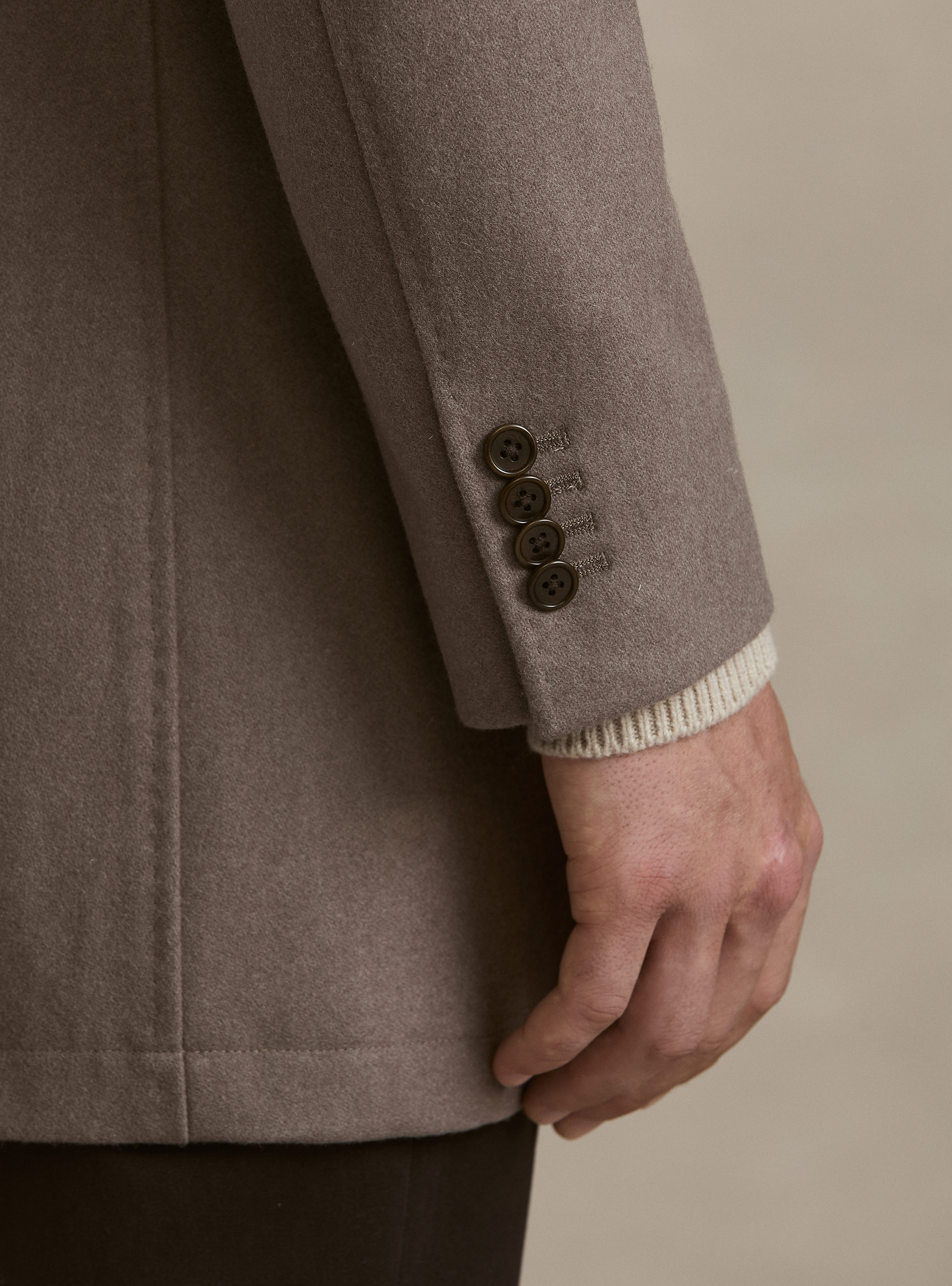 Wool-blend coat with detachable bib, FANGO 0555C