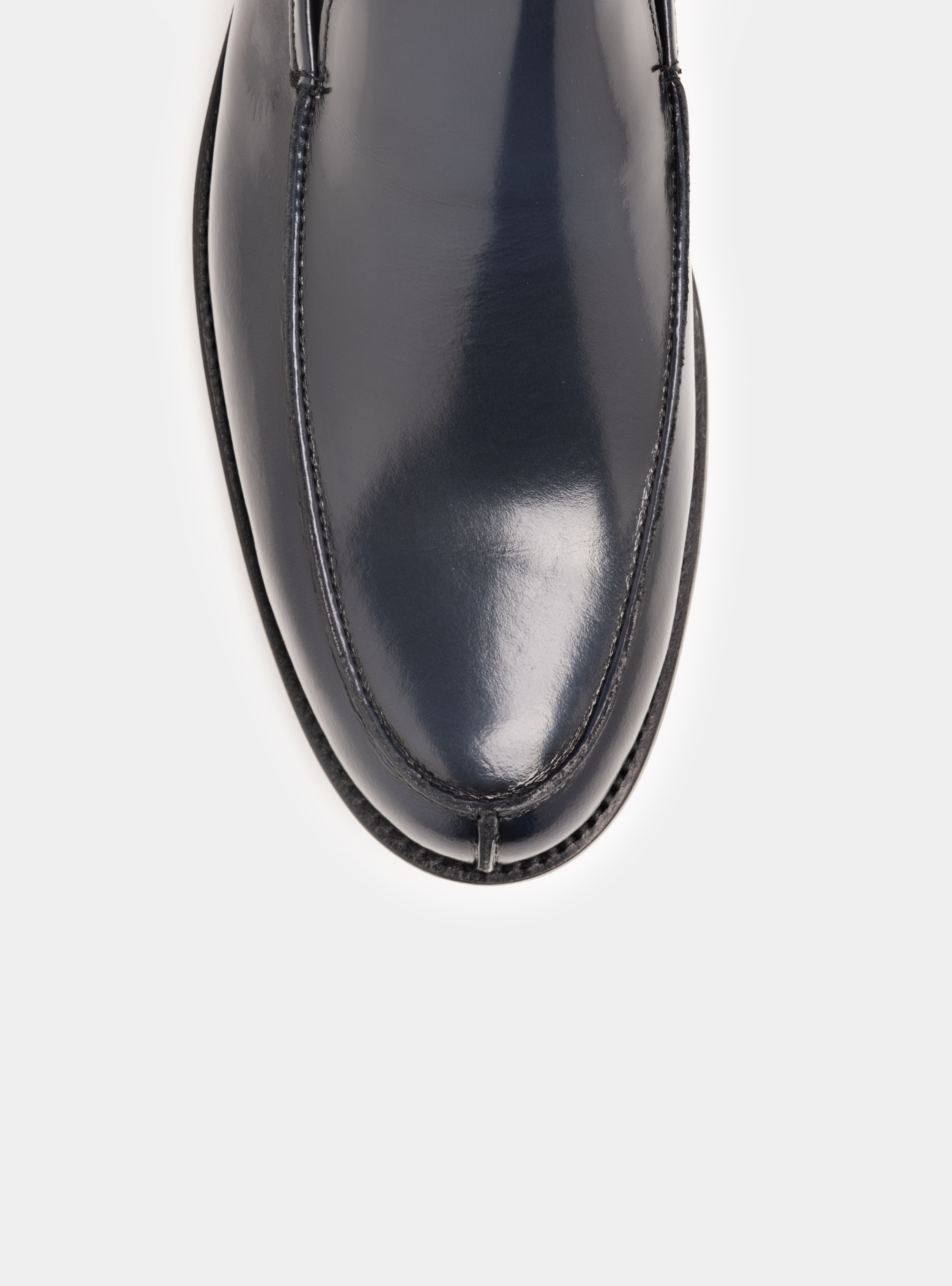 Mocassino in pelle liscia, BLU NAVY