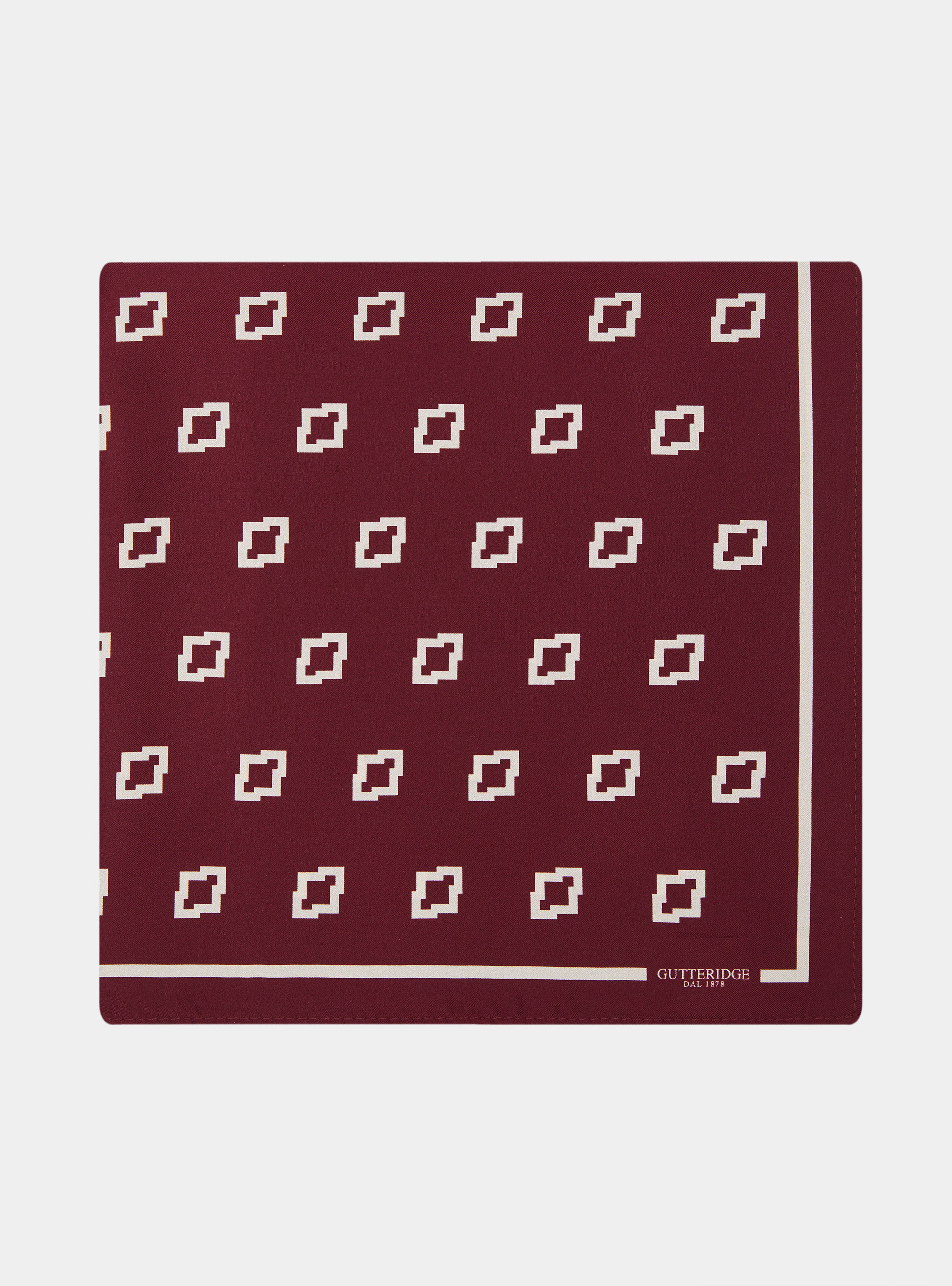 Foulard in seta stampa etnica, BORDEAUX