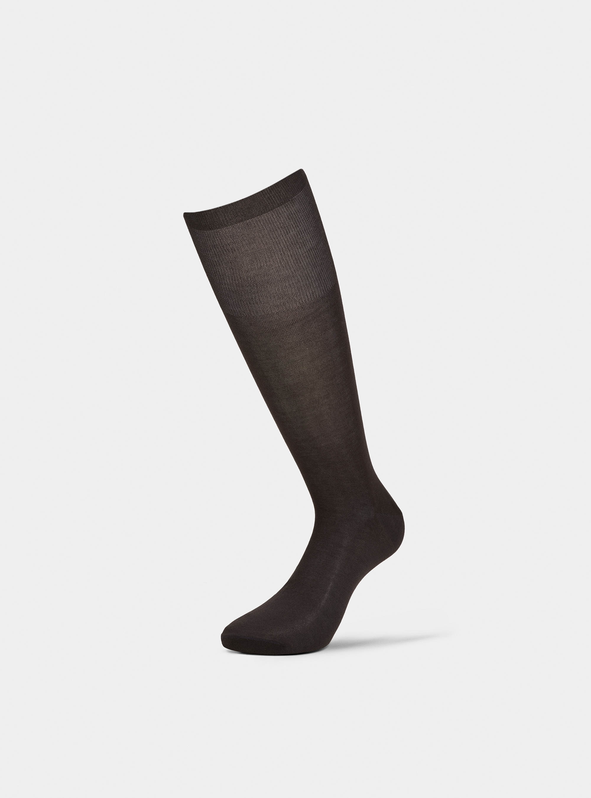 Lisle thread long socks, GREY