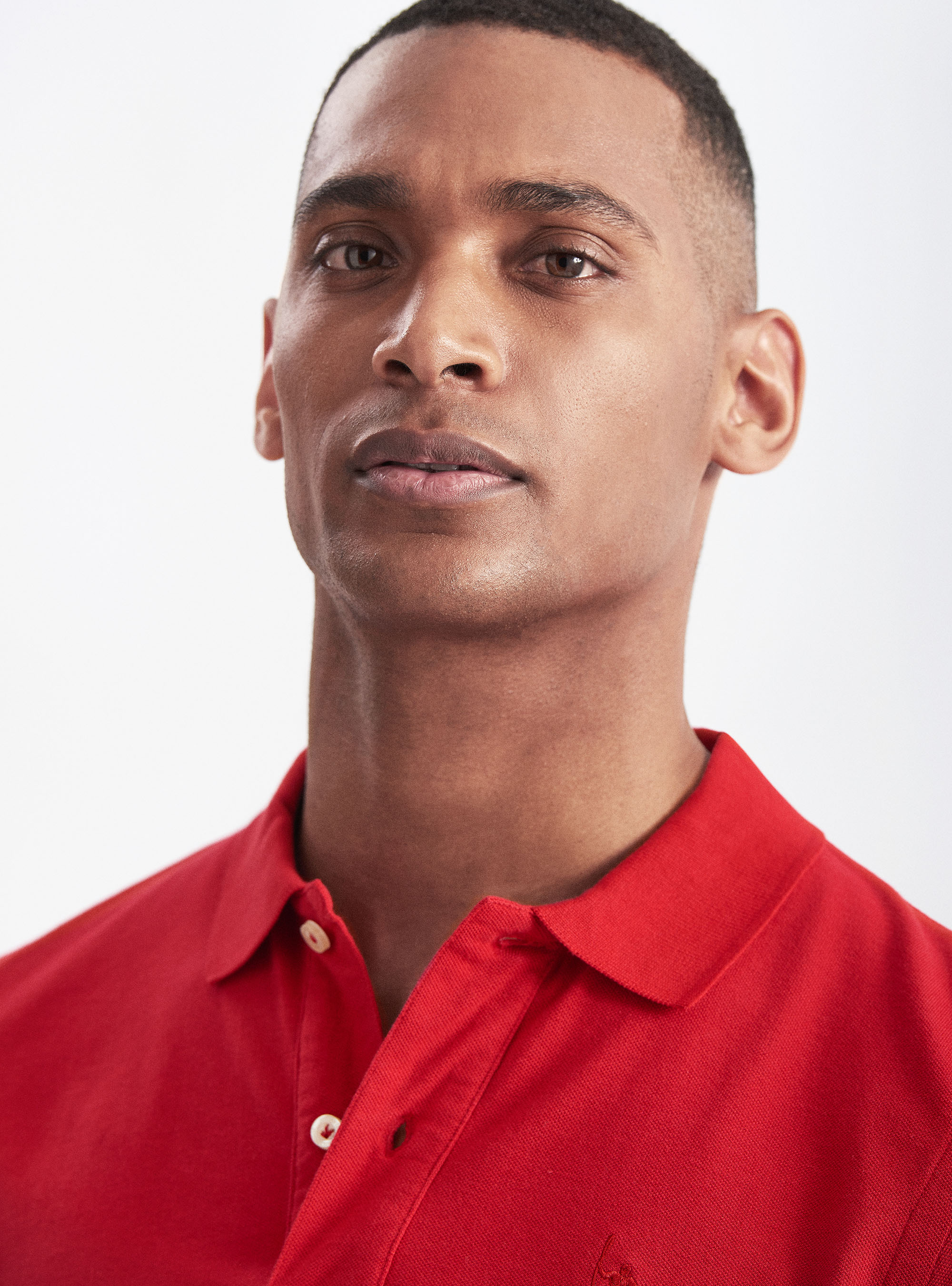 Polo classique en piqu&eacute;, ROUGE