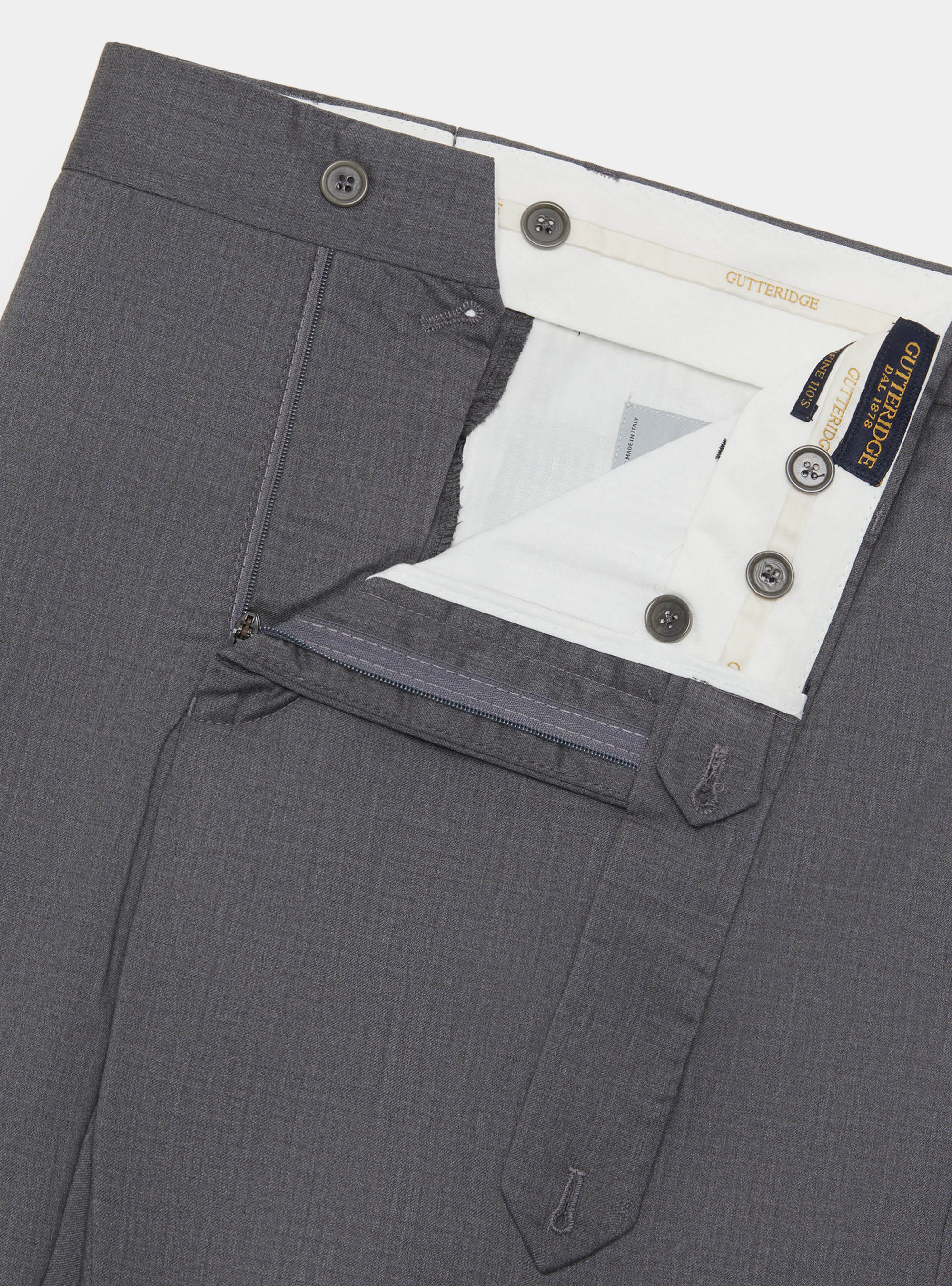 Pantaloni per abito in pura lana superfine 110's Reda, GRIGIO CHIARO