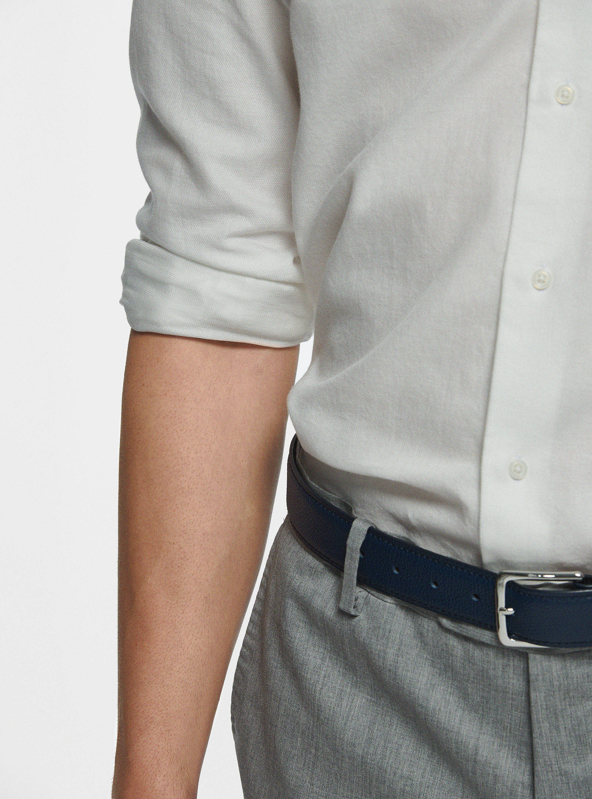 Cotton gauze shirt, WHITE