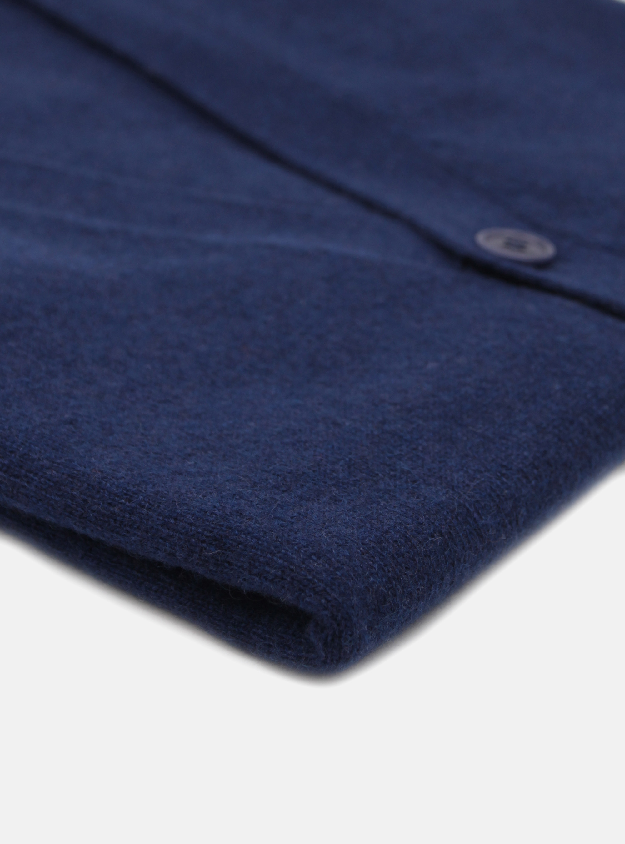 KNITTED 100% CASHMERE VEST, INK