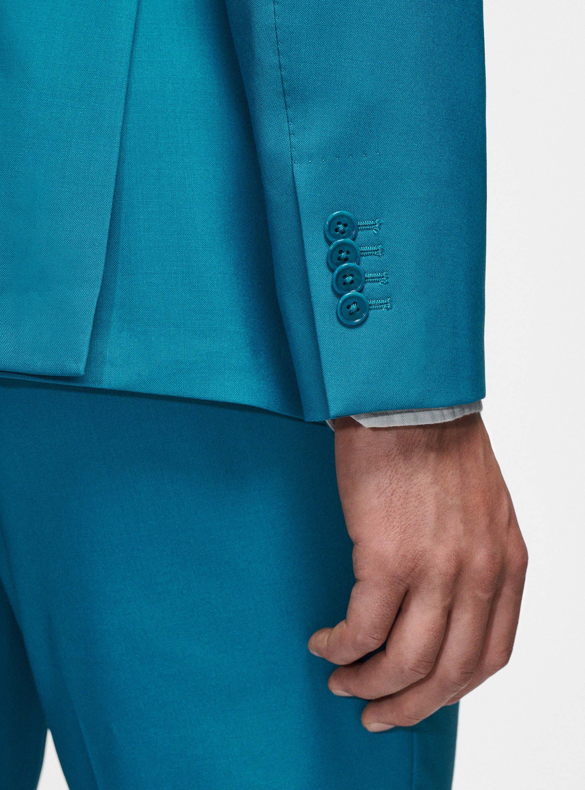 Giacca in pura lana Vitale Barberis Canonico, PETROLIO